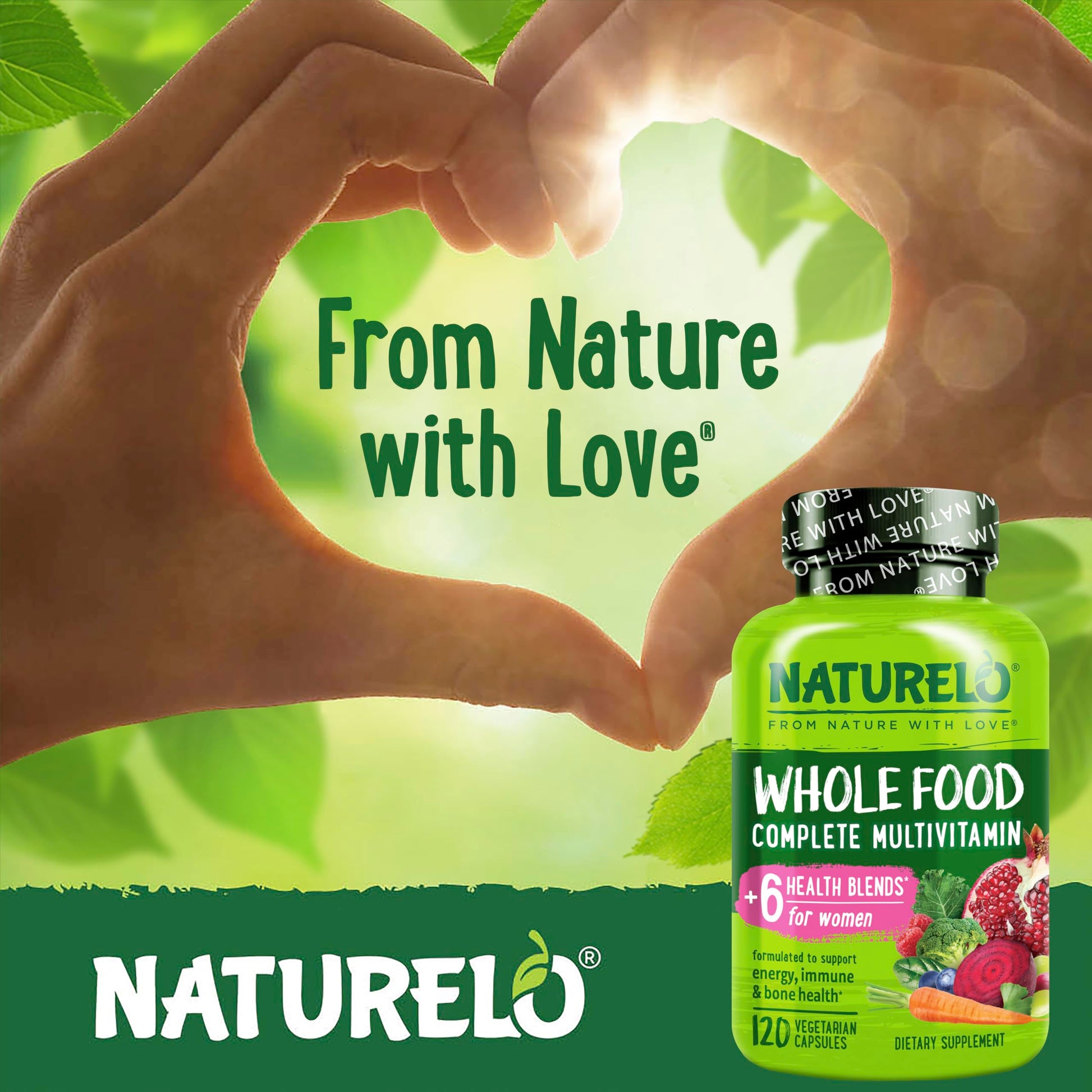 NATURELO Whole Food Multivitamin for Women - with Vitamins, Minerals, & Organic Extracts - Supplement for Energy and Heart Health NATURELO buy supplements canada