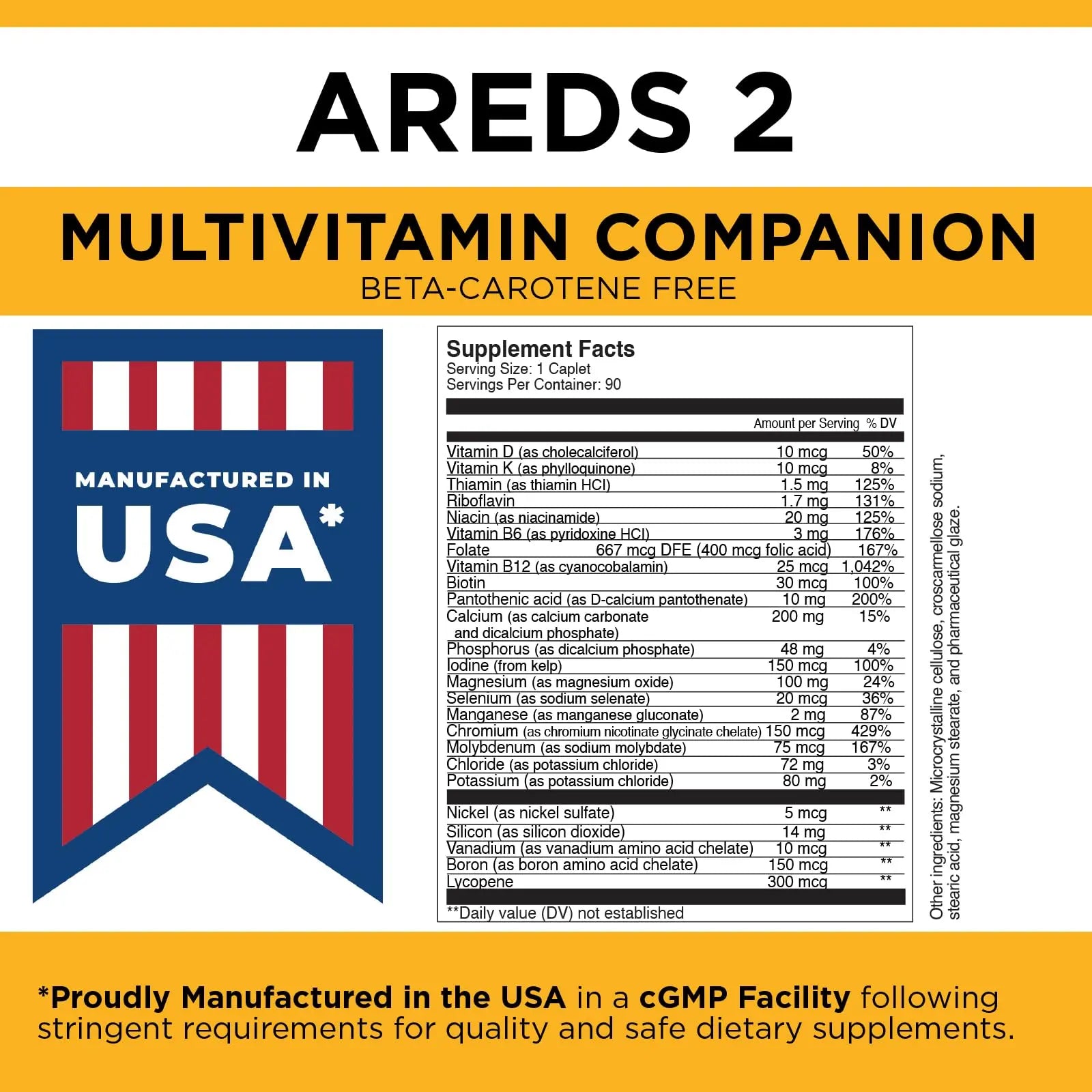 Viteyes Classic AREDS 2 Companion Beta-Carotene Free Multivitamin Supplement, Comprehensive Multivitamin Formula Viteyes buy supplements canada