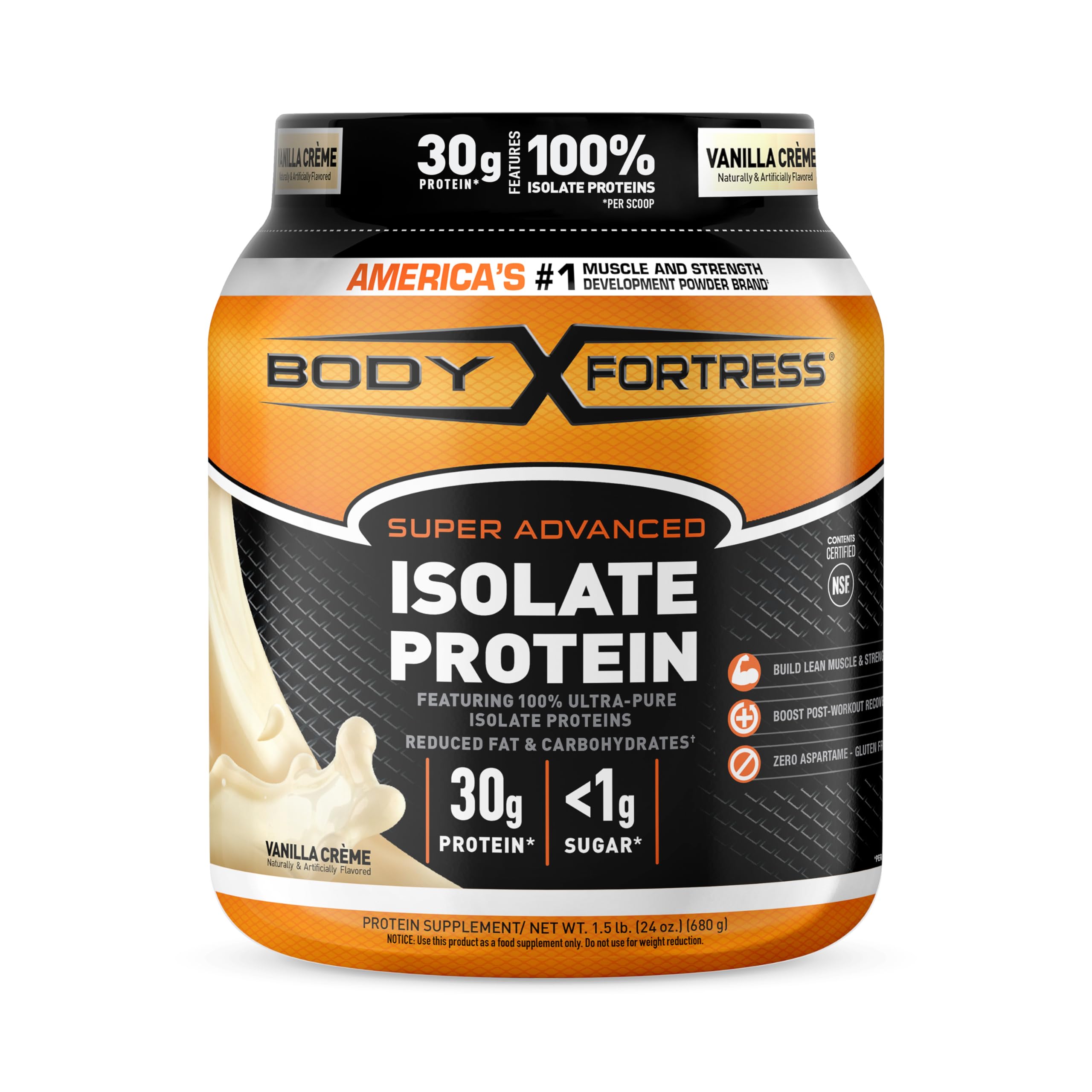 Body Fortress Super Advanced Isolate Protein Powder, Gluten Free, Vanilla Creme Flavored Body Fortress buy supplements canada