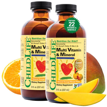 CHILDLIFE ESSENTIALS Kids Multivitamin & Mineral - Kids Vitamins, Liquid Multivitamin for Kids, Toddler Multivitamins, Liquid Vitamins, Baby Multivitamin - Natural Orange & Mango, 8 Fl Oz (Pack of 2) CHILDLIFE ESSENTIALS buy supplements canada