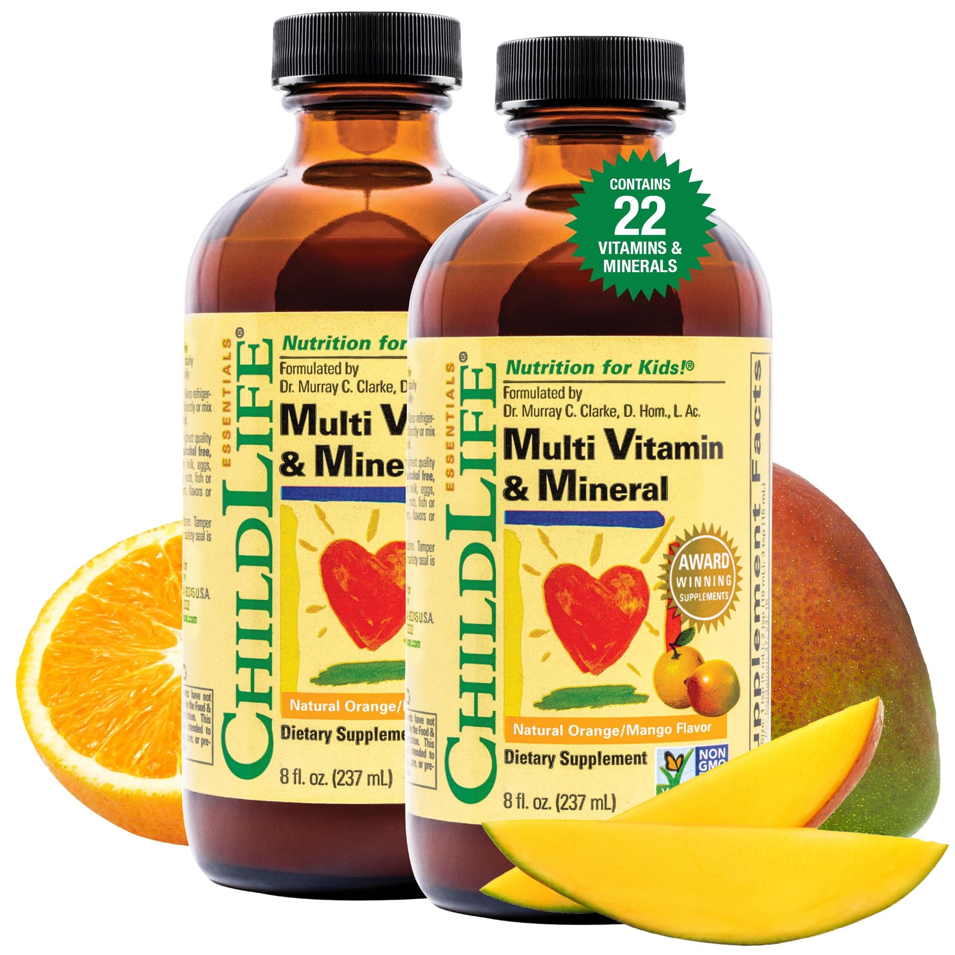 CHILDLIFE ESSENTIALS Kids Multivitamin & Mineral - Kids Vitamins, Liquid Multivitamin for Kids, Toddler Multivitamins, Liquid Vitamins, Baby Multivitamin - Natural Orange & Mango, 8 Fl Oz (Pack of 2) CHILDLIFE ESSENTIALS buy supplements canada