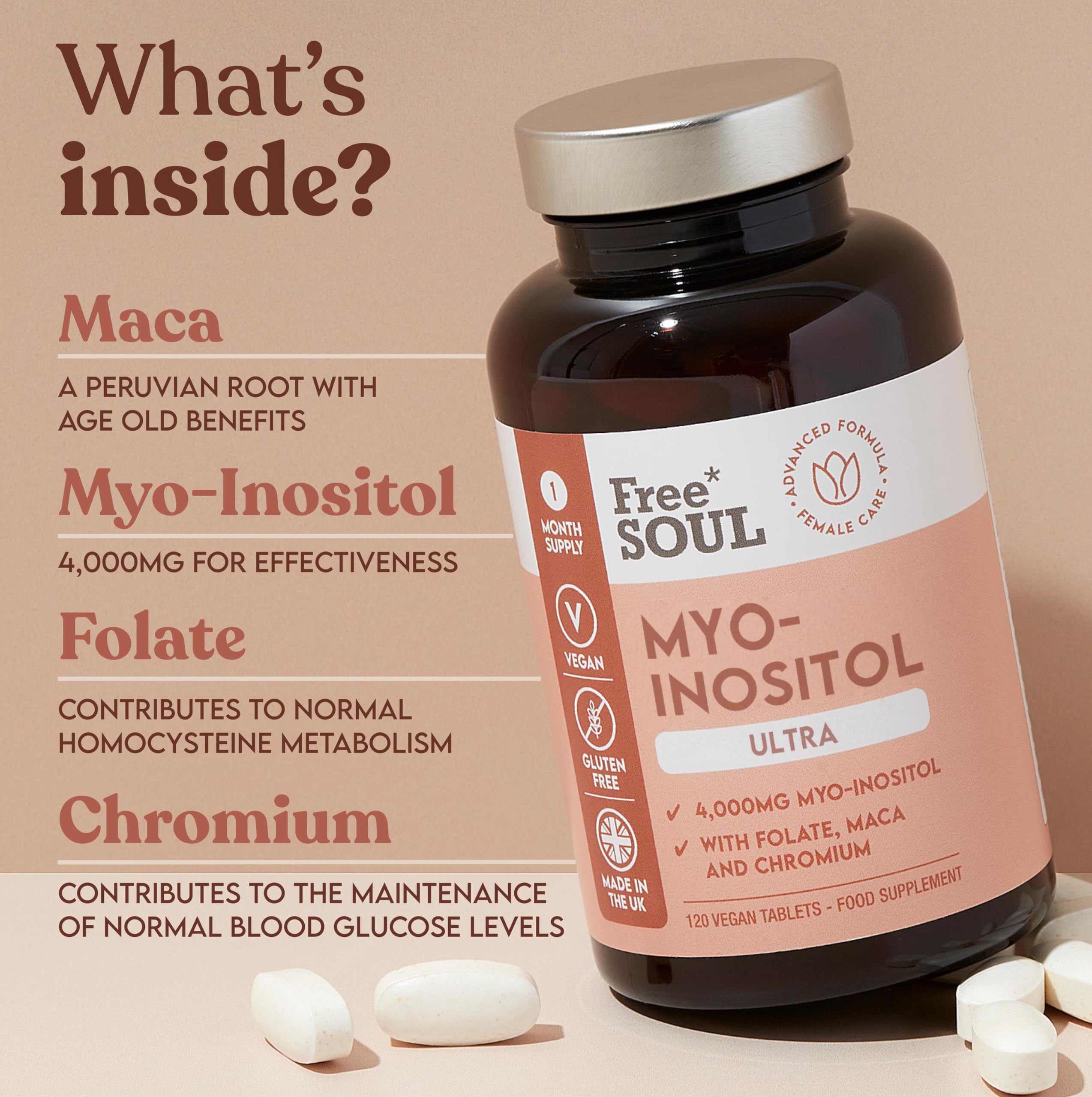 Free Soul Myo-Inositol Ultra Supplement with 4,000mg Myo-Inositol, 200ug Folate, 100ug Free Soul buy supplements canada