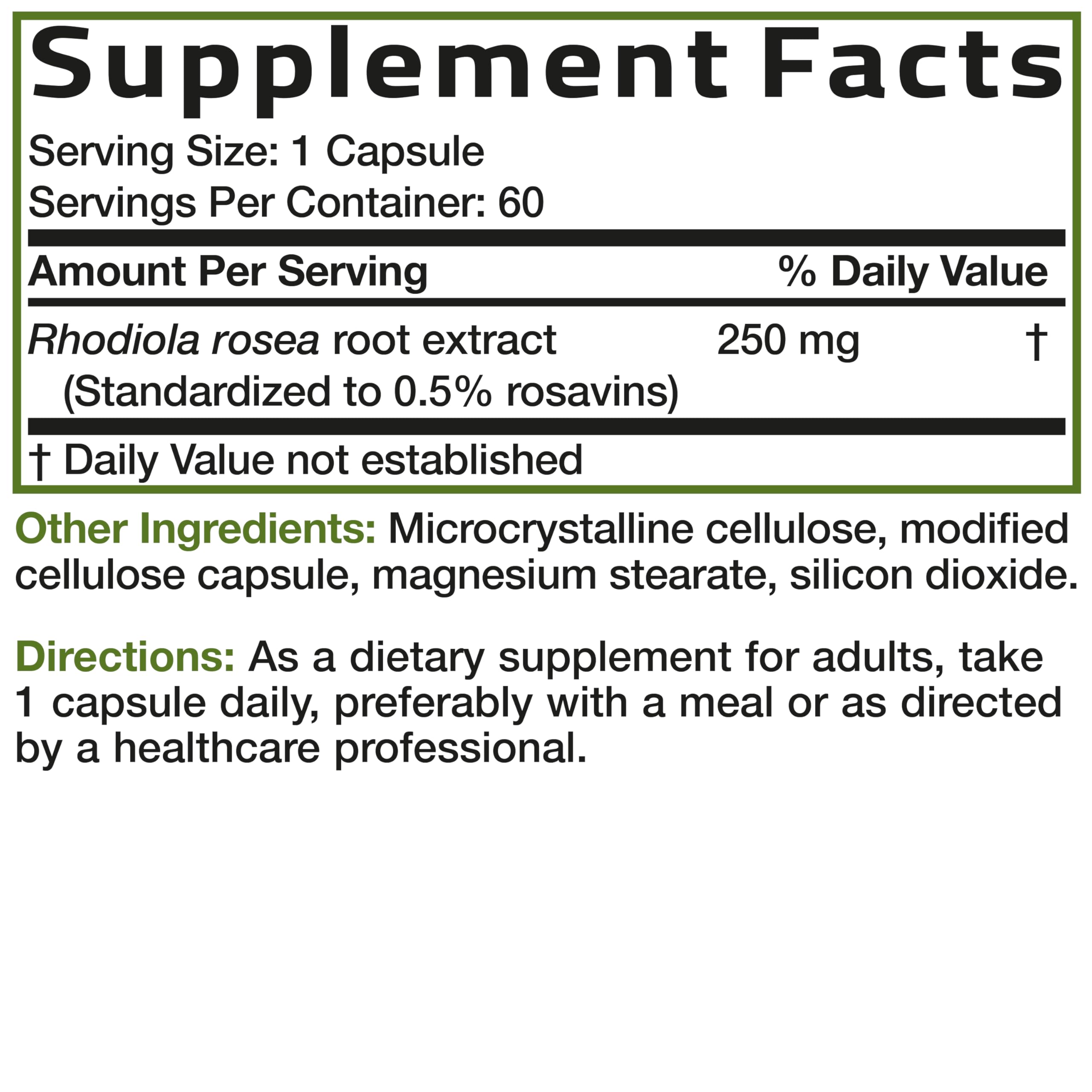 Bronson Rhodiola Rosea Vegetarian Capsules - Adaptogenic Herb - Brain, Stress & Mood Support - Non-GMO, 60 Count Bronson buy supplements canada