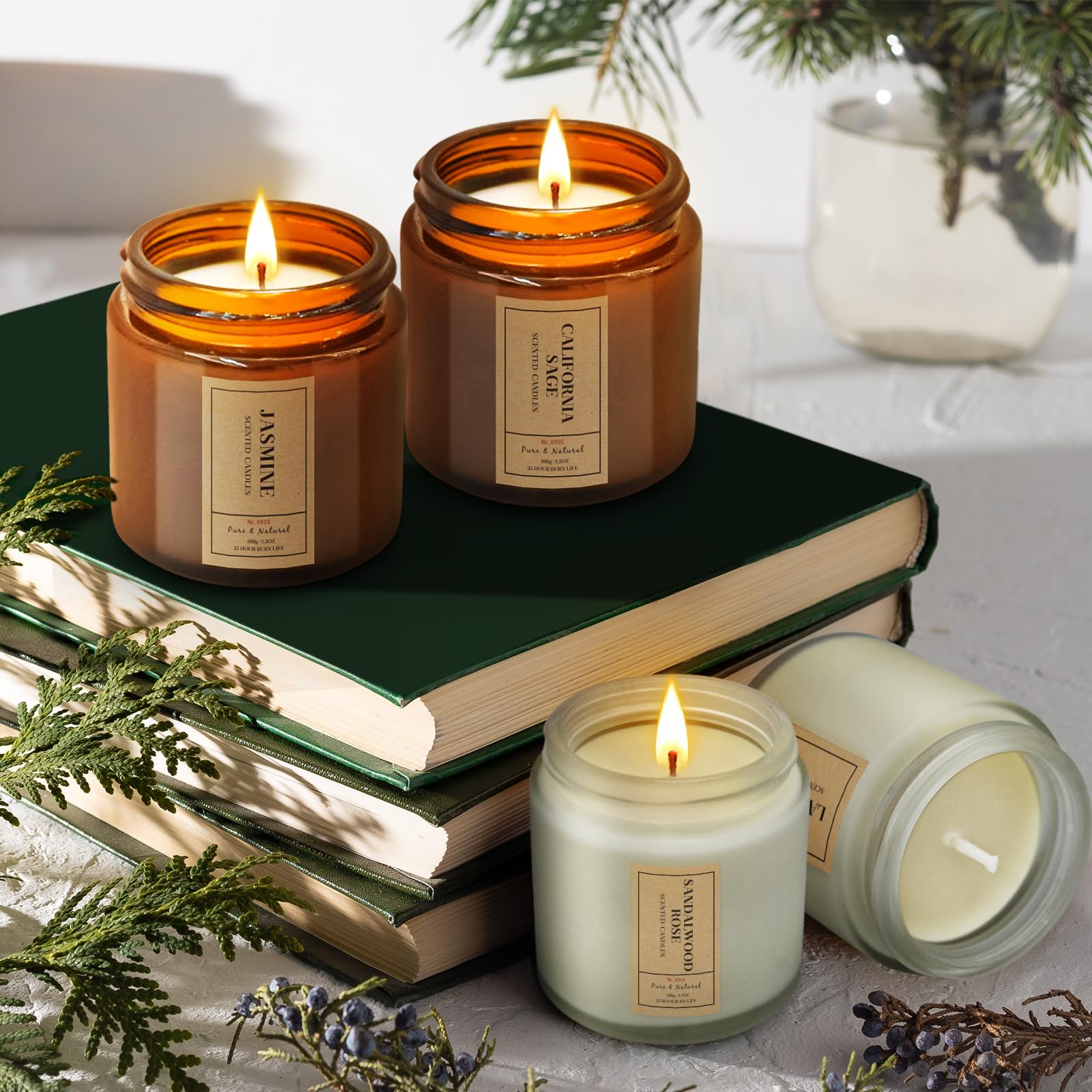 Aromatherapy Candles for Home Scented, 4 Pack Lavender Candles Gifts Set for Women FOMICO buy supplements canada