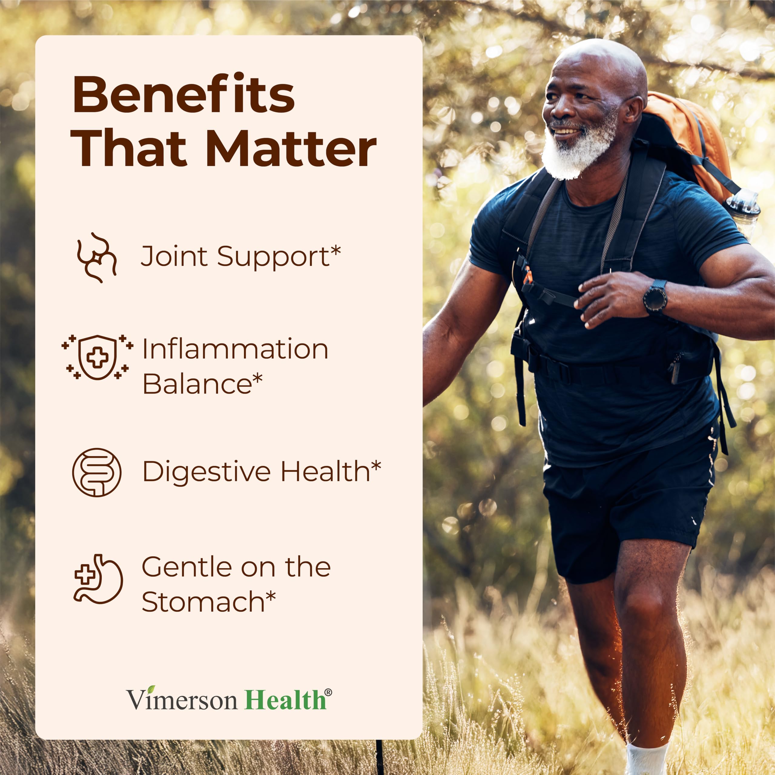 Turmeric Supplement w/Boswellia Serrata – Daily Support for Joint Health & Comfort – Organic Turmeric Curcumin Powder, Bioperine for Enhanced Absorption & Ginger Root – 60 Boswellia Extract Capsules Vimerson Health buy supplements canada