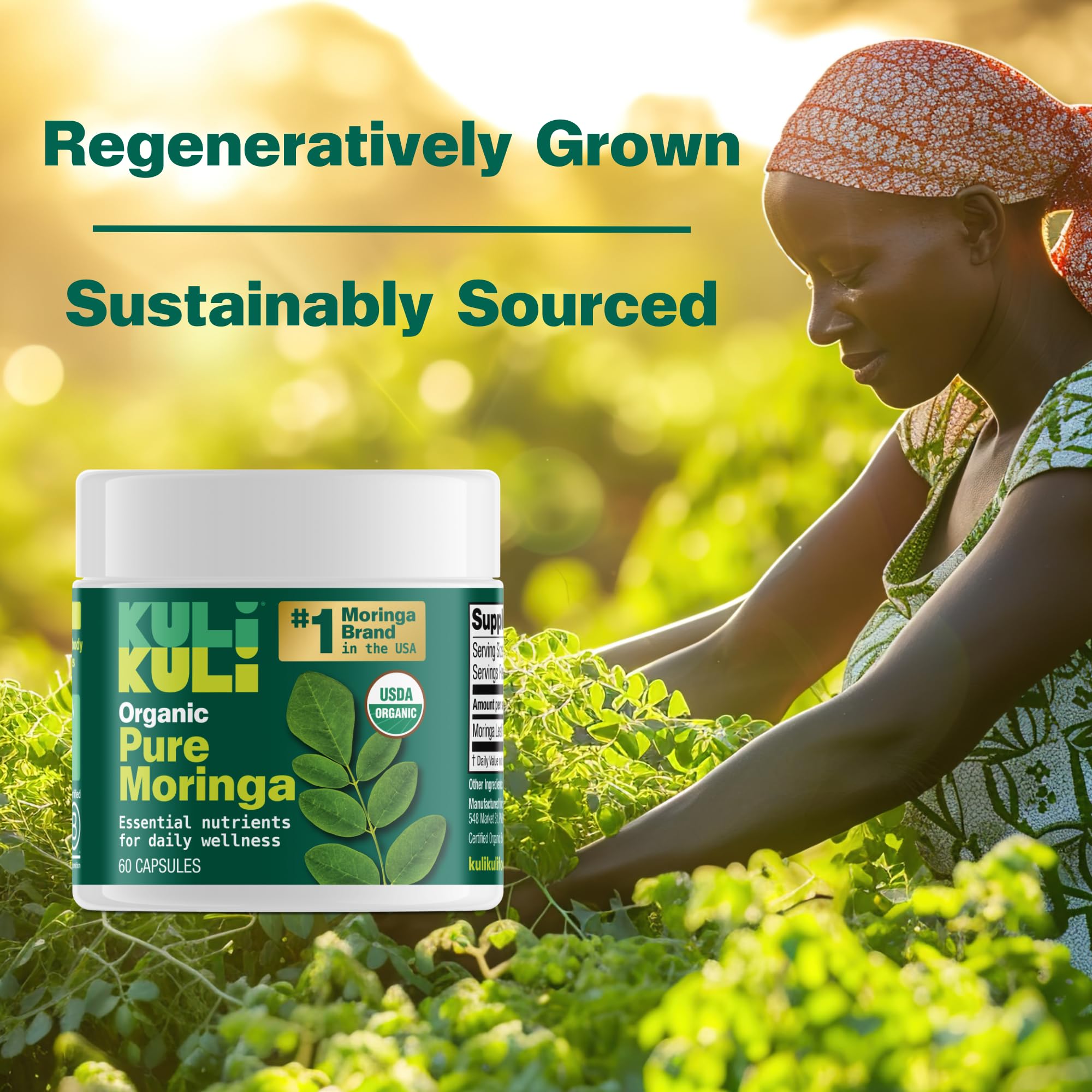 KULI KULI Organic Pure Moringa Capsules, 60 CT Kuli Kuli buy supplements canada