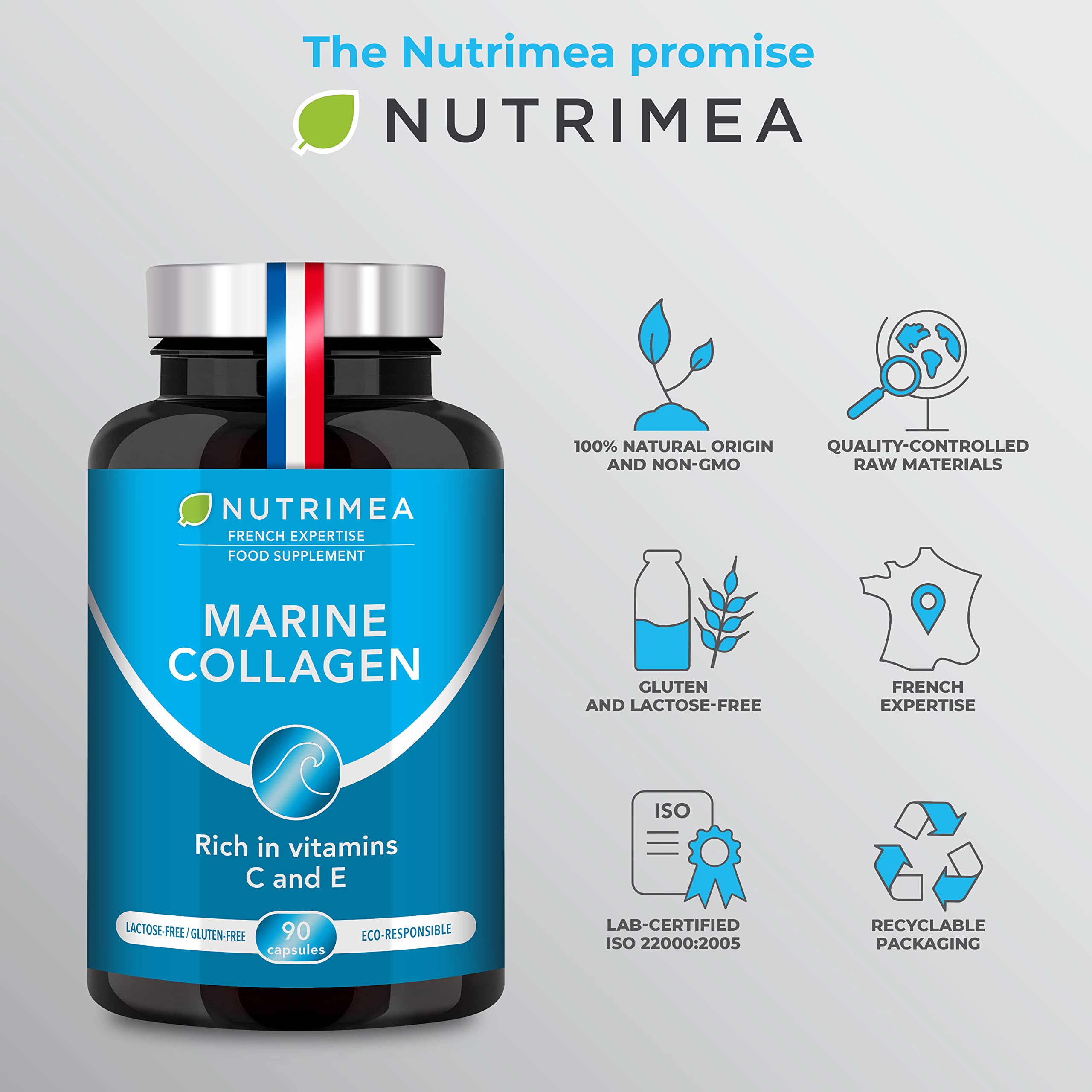 Pure Marine Collagen (900mg) - Enriched with Vitamins C and E – Patented Premium Type I & II Hydrolysed Collagen Plastimea buy supplements canada