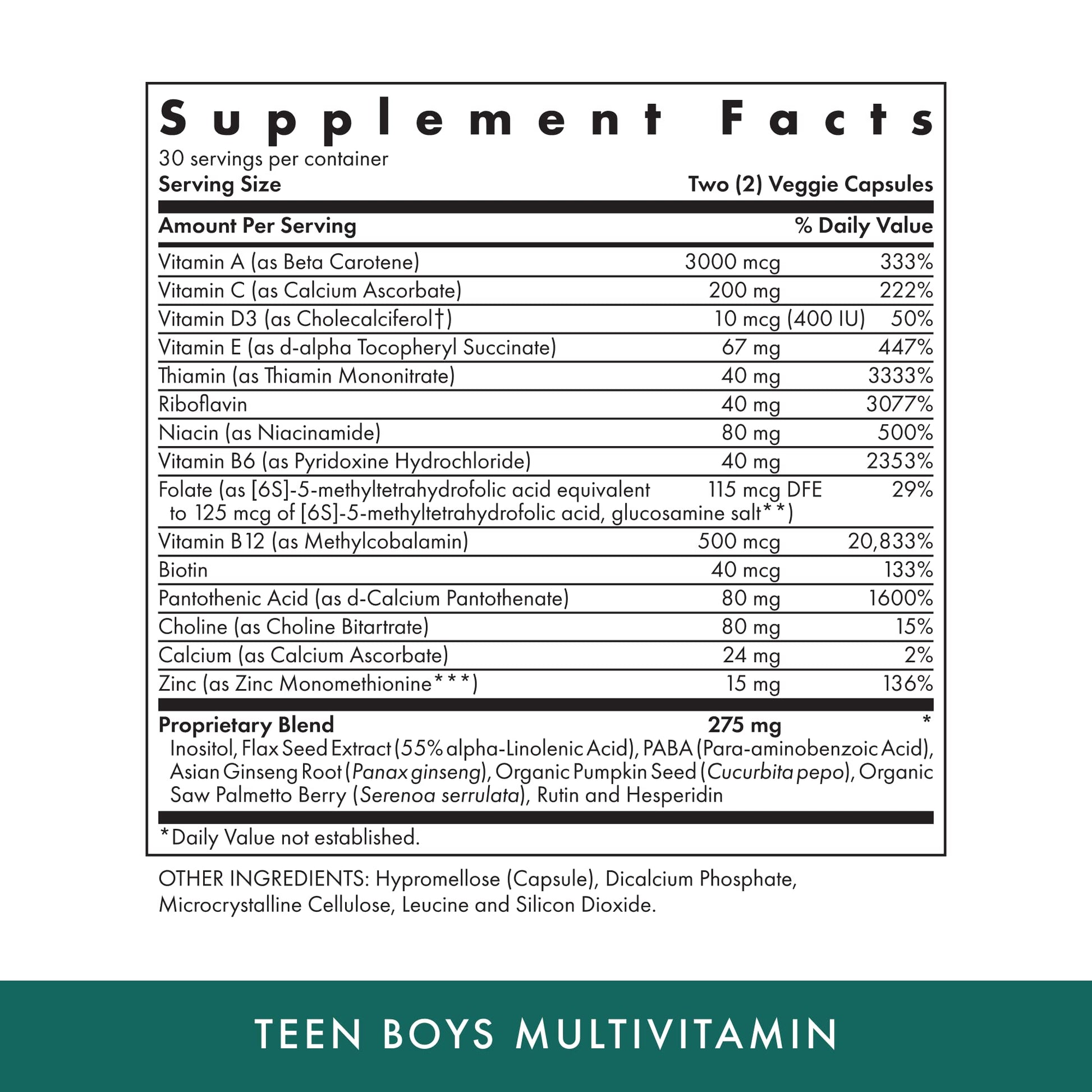 Michael's Health Naturopathic Programs Teen Boys - 60 Vegetarian Capsules - Daily Multivitamin Supplement - Kosher - 30 Servings MICHAEL'S buy supplements canada
