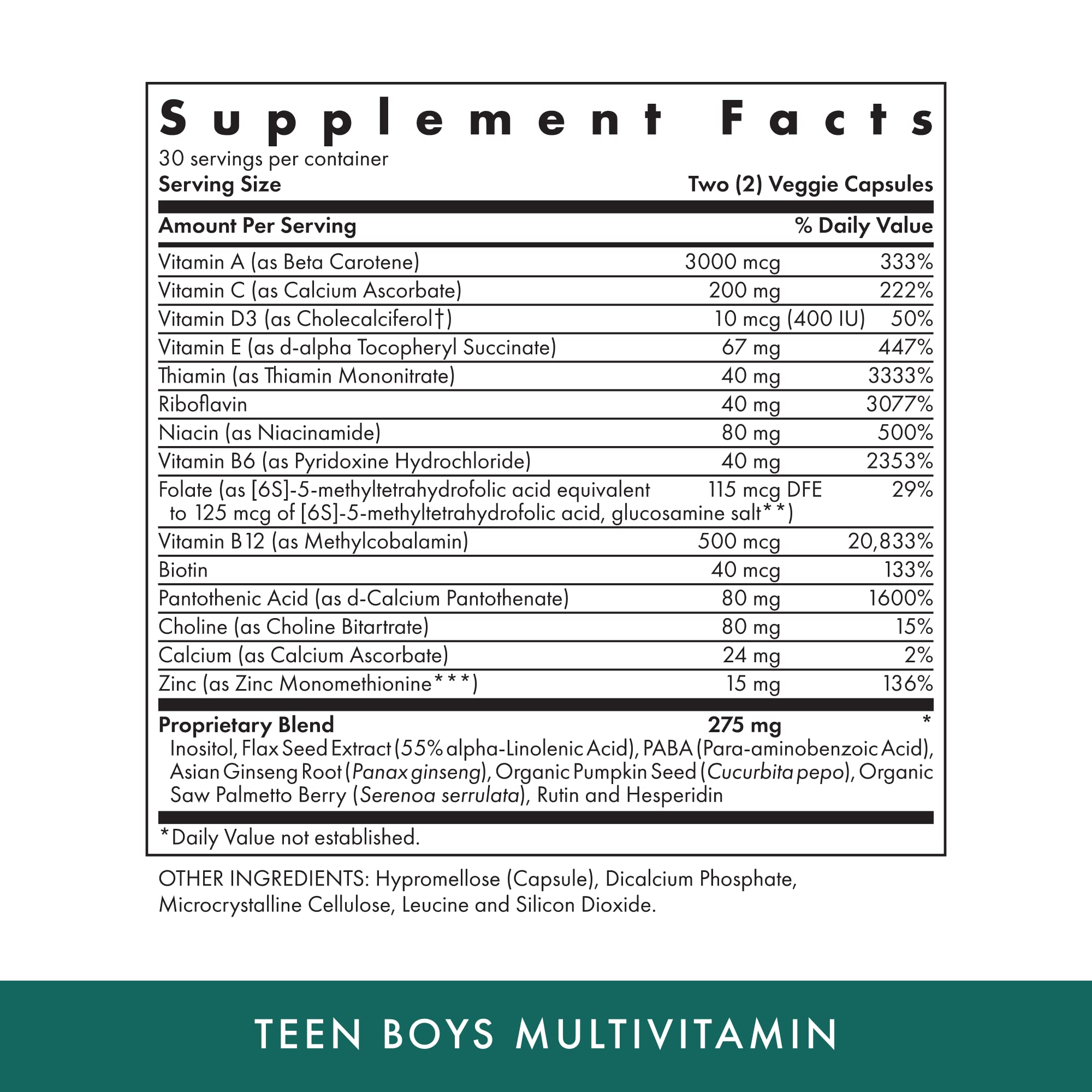 Michael's Health Naturopathic Programs Teen Boys - 60 Vegetarian Capsules - Daily Multivitamin Supplement - Kosher - 30 Servings MICHAEL'S buy supplements canada