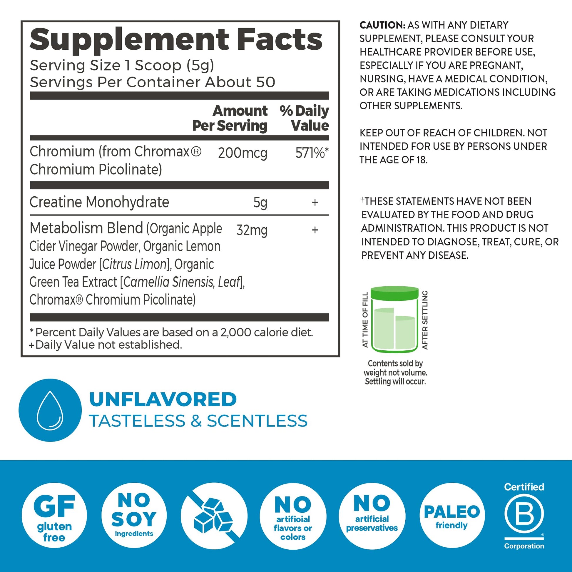 Orgain Micronized Creatine Monohydrate Lean Muscle Powder with Metabolism Blend, Unflavored, 50 Servings, Supports Muscle Strength and Brain Health, No Dairy or Soy, Gluten Free, Vegan Orgain buy supplements canada