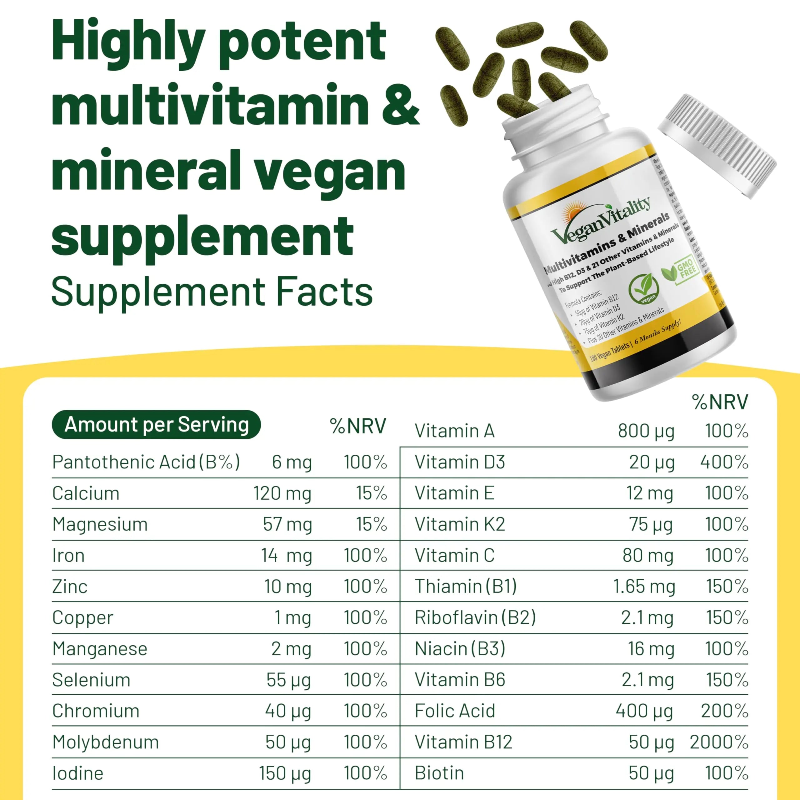 Vegan Vitality Immunity Booster Bundle 6 Months - Vegan Multivitamins and Vegan Omega 3 Algae Oil. High Strength Plant Based Formula for Immunity Vegan Vitality buy supplements canada