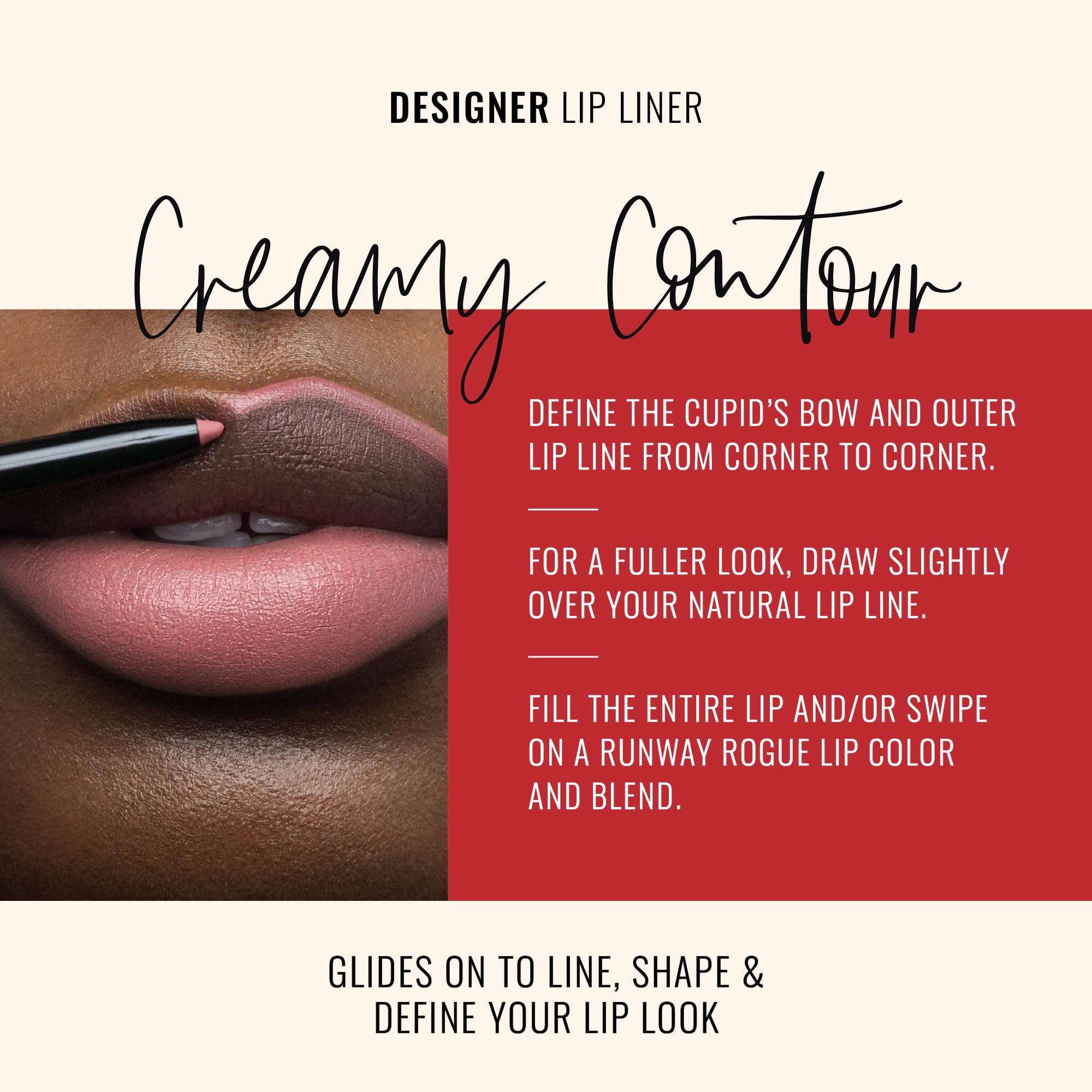 Runway Rogue Designer Liner Lip Pencil, Matte Cool Berry-Rose Lip Liner Pencil and Lip Liner Sharpener, ‘Camera Ready’ Runway Rogue buy supplements canada