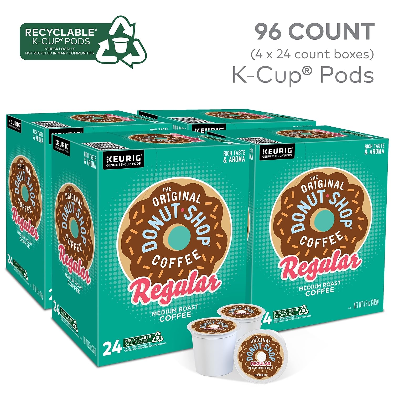 The Original Donut Shop Regular Keurig Single-Serve K-Cup Pods, Medium Roast Coffee The Original Donut Shop buy supplements canada
