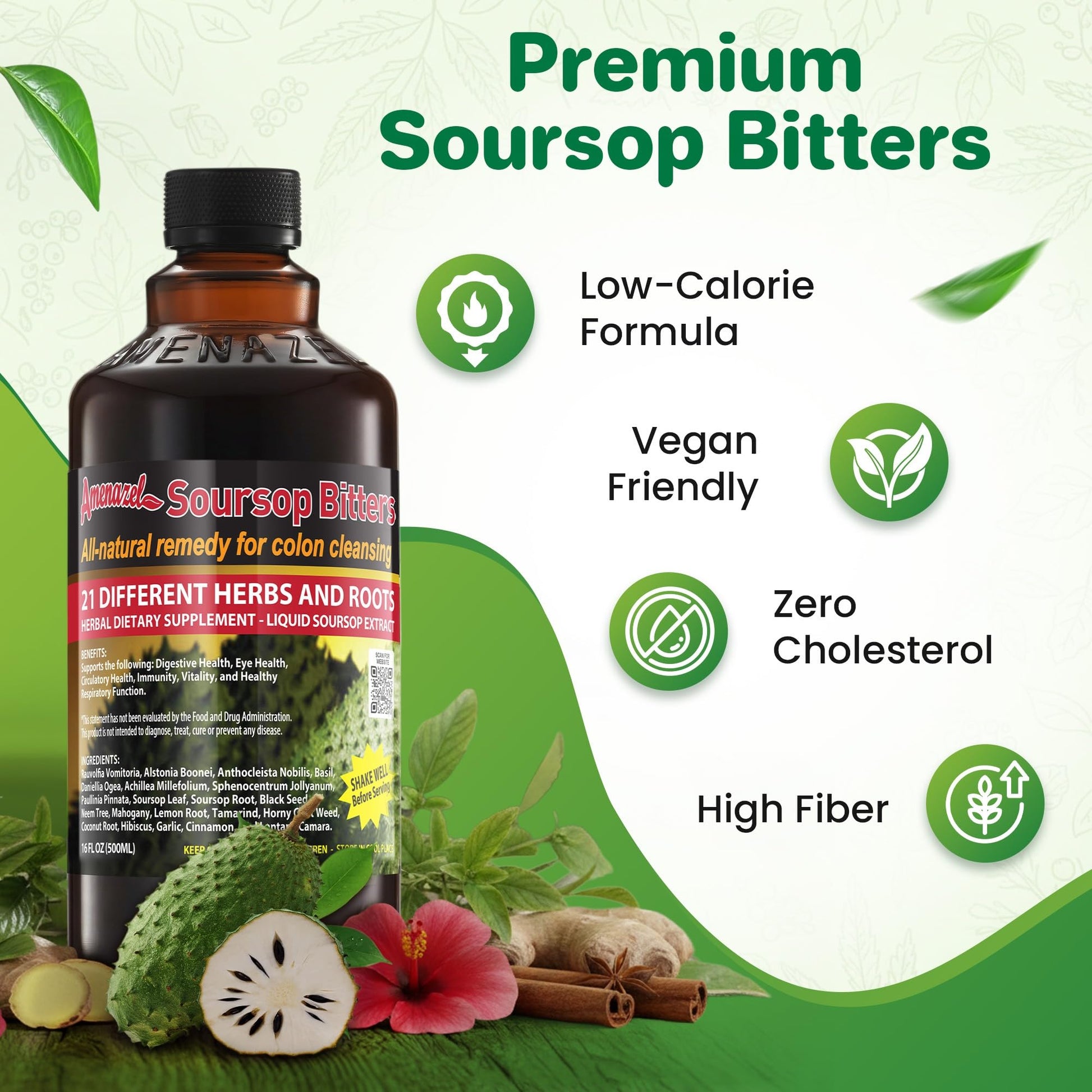 Amenazel Organic Soursop Bitters, 16 fl oz Amenazel buy supplements canada