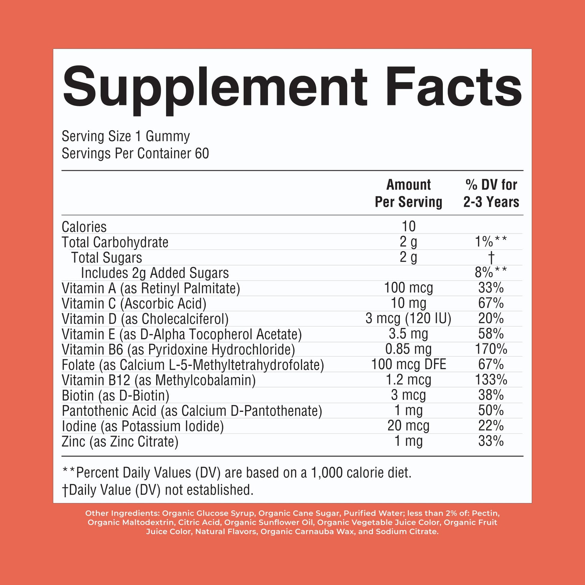 MARYRUTH'S Organic Toddler Multivitamin Gummies | Ages 4+ | Vitamin A, C, D, E, B6, B12, Biotin, Iodine, Zinc | Immunity | Bone & Teeth Health MARYRUTH'S buy supplements canada
