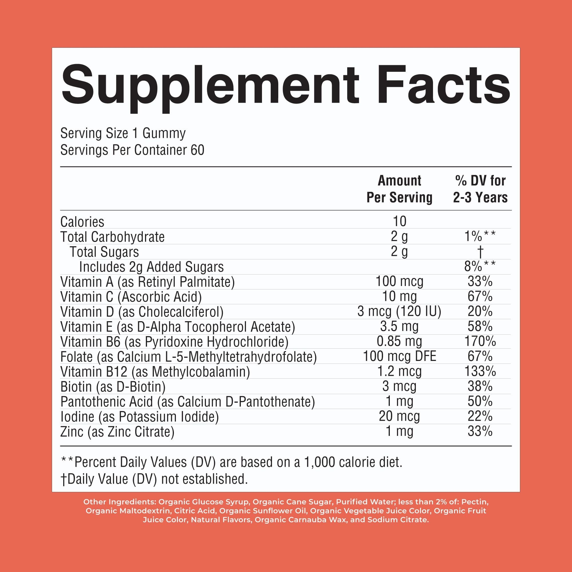 MARYRUTH'S Organic Toddler Multivitamin Gummies | Ages 4+ | Vitamin A, C, D, E, B6, B12, Biotin, Iodine, Zinc | Immunity | Bone & Teeth Health MARYRUTH'S buy supplements canada
