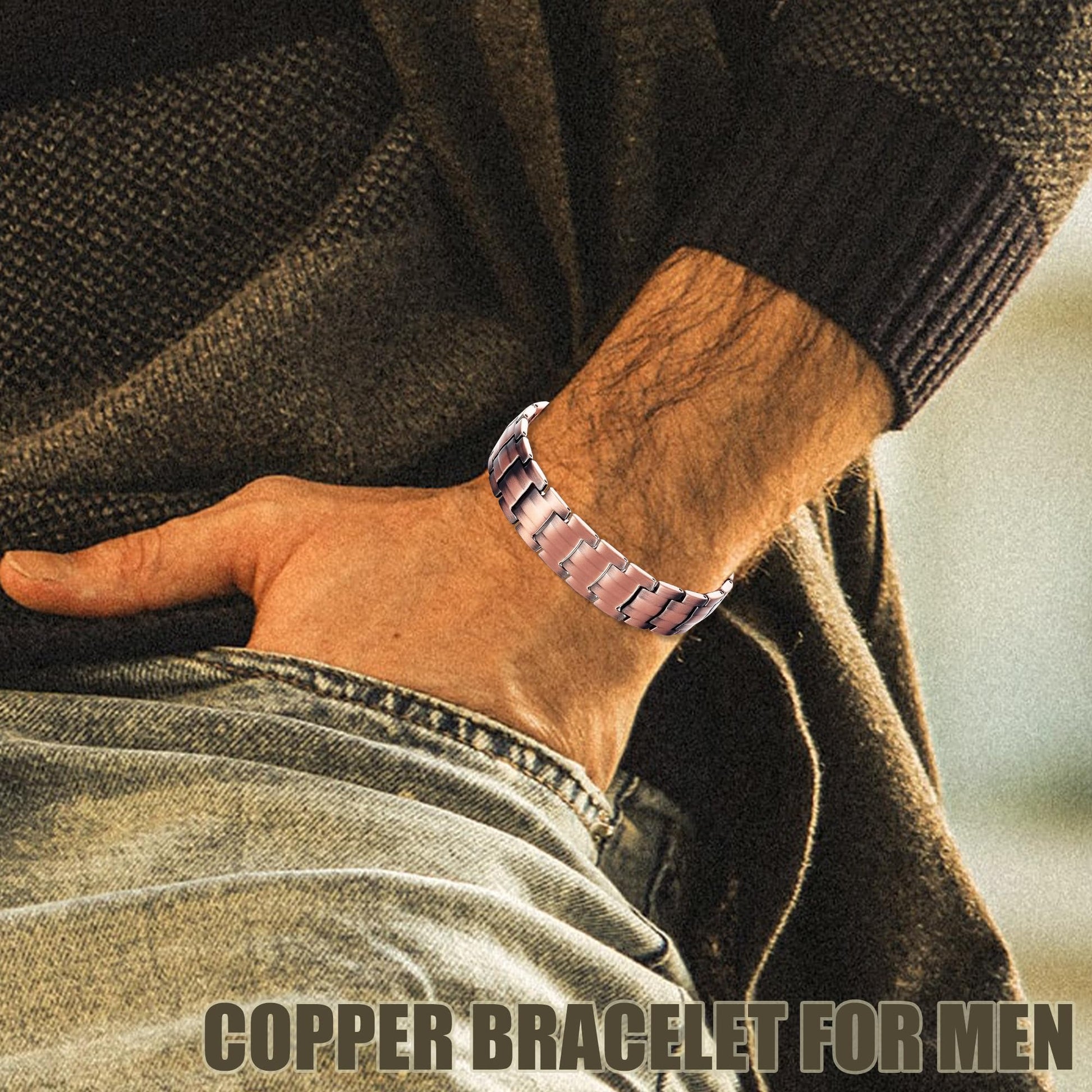 MagVIVACE Copper Bracelet for Men, Magnetic Bracelet with 3500 Gauss Magnets MagVIVACE buy supplements canada