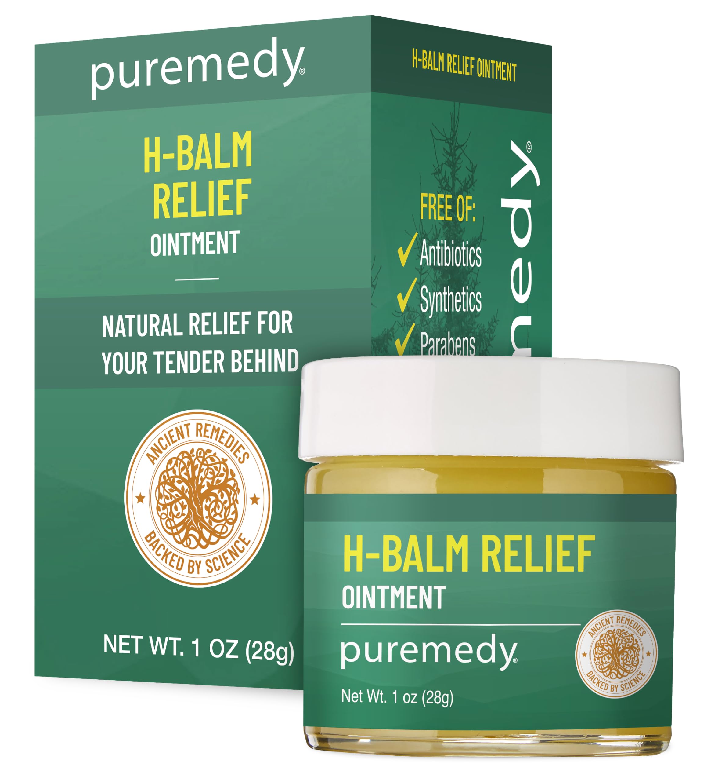 Puremedy - H-Relief Balm - All-Natural Salve for Bottom Lumps and Fissures, with Only Certified Organic or Wild Harvested Ingredients, 1 oz Puremedy buy supplements canada