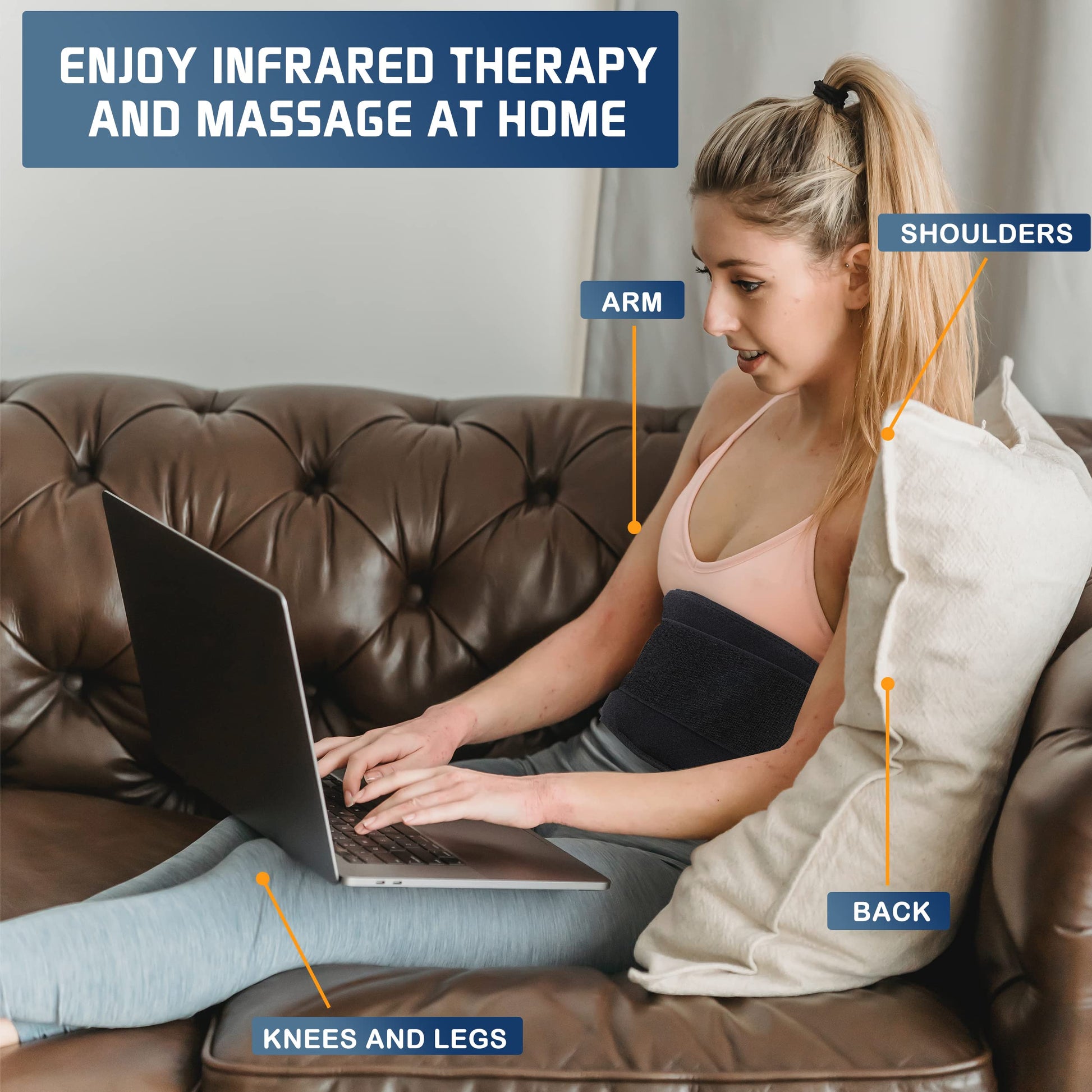 Infrared Red Light Therapy Belt:LED Lamp Vibration Near Body Pain Relief Device Wrap Red Fellibay buy supplements canada
