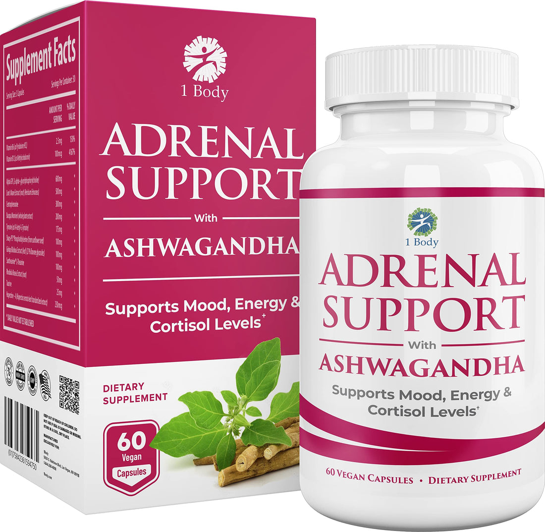 1 Body Adaptogen Complex Supplement with Ashwagandha - 60 Vegan Cap 1 Body buy supplements canada