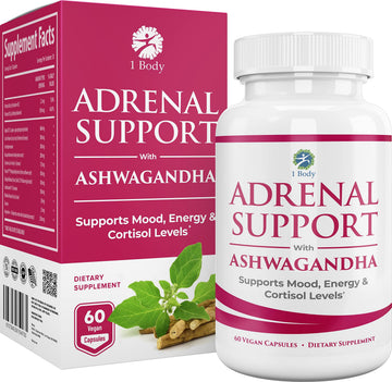 1 Body Adaptogen Complex Supplement with Ashwagandha - 60 Vegan Cap 1 Body buy supplements canada