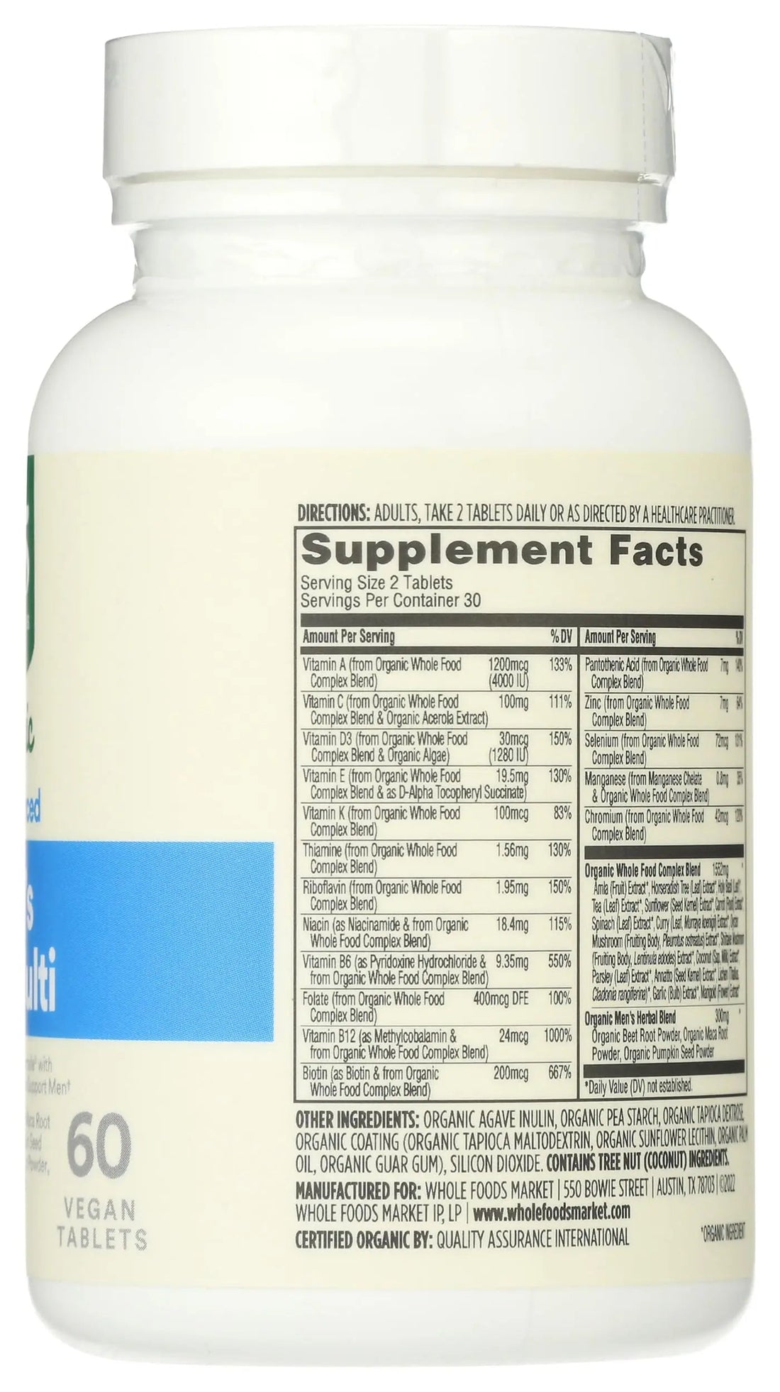 365 by Whole Foods Market, Vitamin Multi Mens Food Cultured 40 Plus, 60 Count 365 by Whole Foods Market buy supplements canada