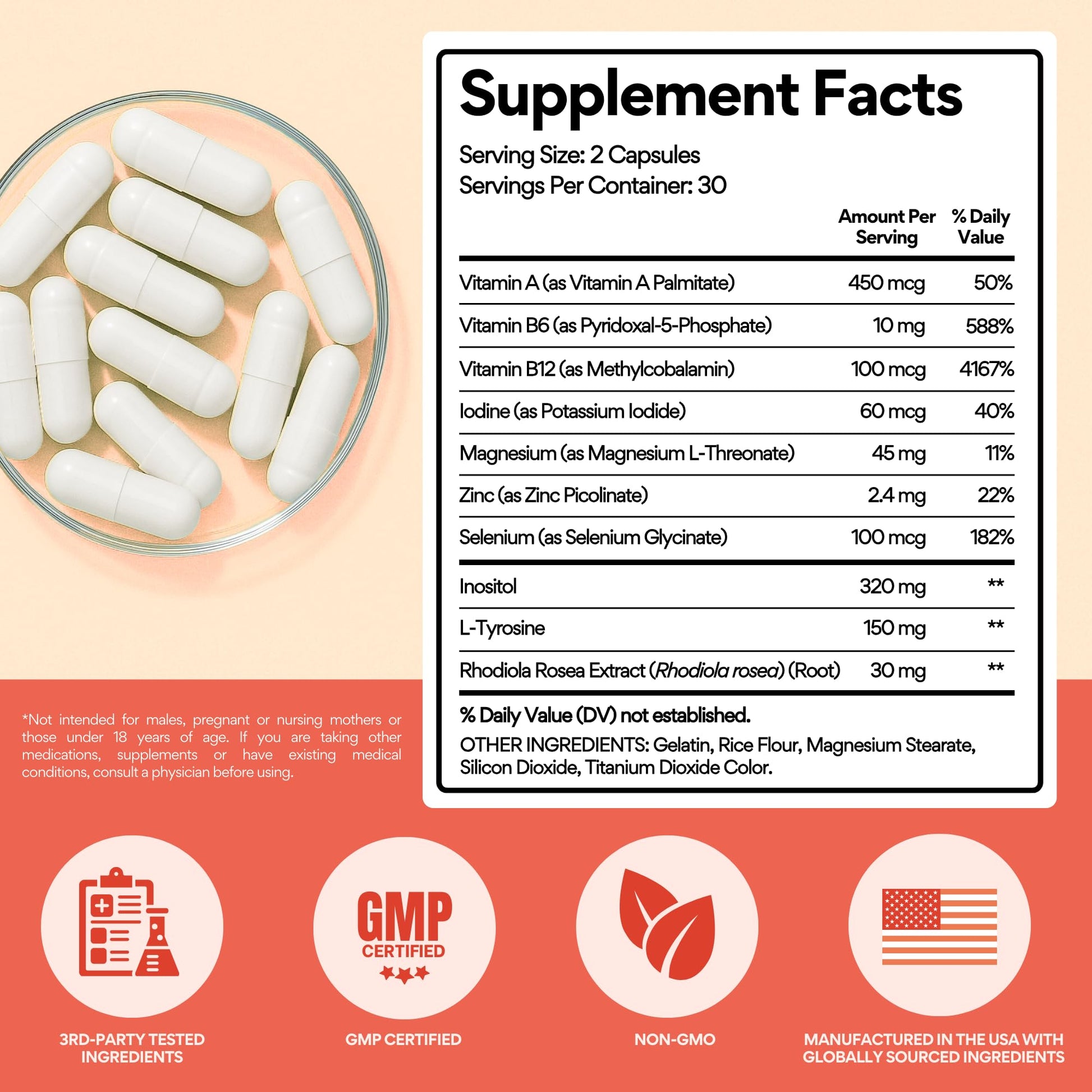VoomVaya Go Go Thyroid - Thyroid Support for Women 30+ - Female-Focused Hormonal Balance & Thyroid Supplement with Iodine, Selenium & L Tyrosine - 3rd Party Tested - 60 Capsules VoomVaya buy supplements canada