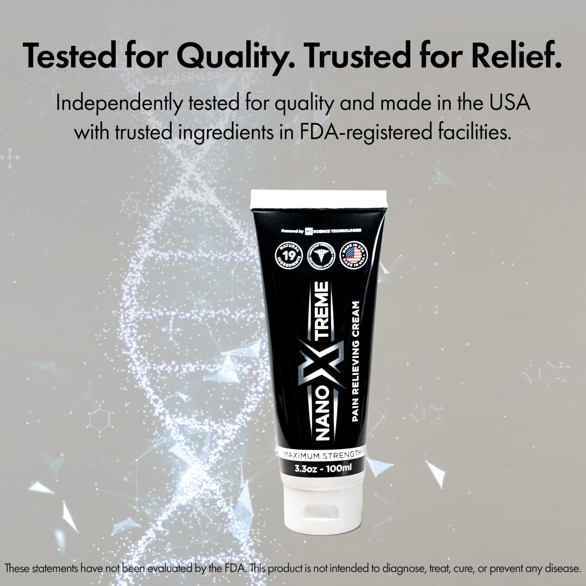 NANOXTREME Pain Relief Cream – Fast-Acting Topical for Muscle, Joint & Nerve Deep-Absorbing, Long-Lasting Formula with Natural Ingredients – Cooling Sensation – 3.3oz Tube – Made in USA NANOXTREME buy supplements canada