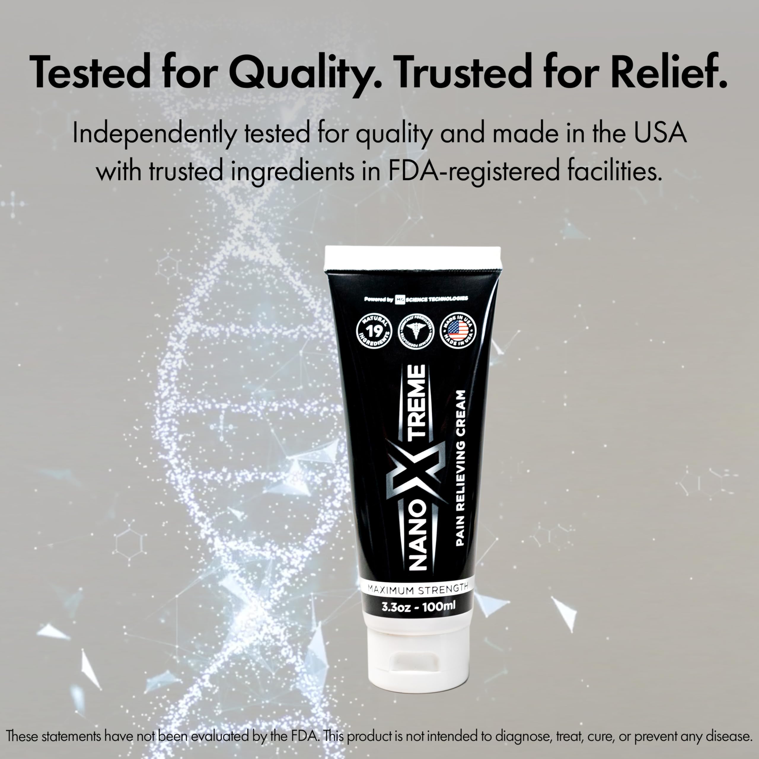 NANOXTREME Pain Relief Cream – Fast-Acting Topical for Muscle, Joint & Nerve Deep-Absorbing, Long-Lasting Formula with Natural Ingredients – Cooling Sensation – 3.3oz Tube – Made in USA NANOXTREME buy supplements canada