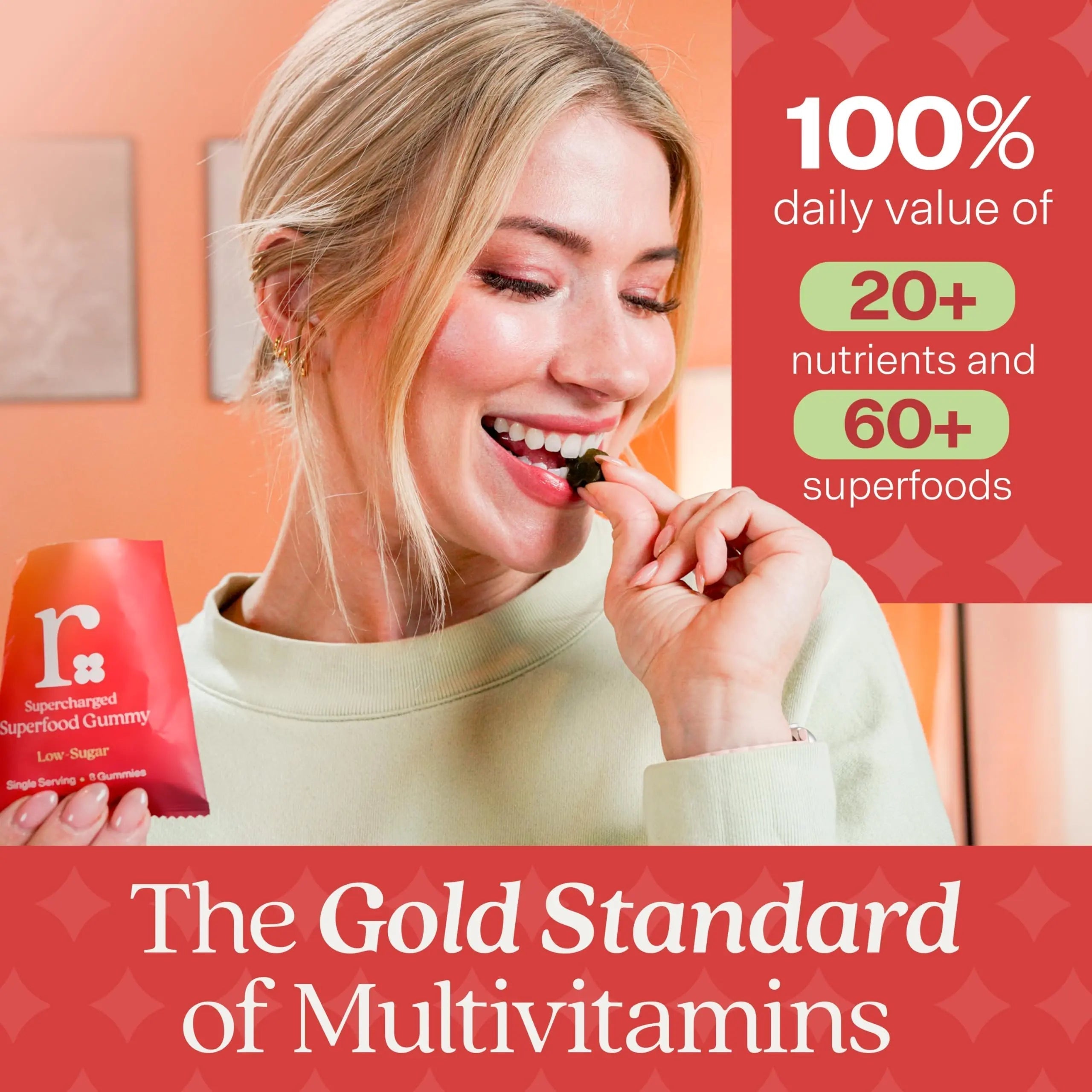 Rizz Low Sugar Green Gummies - 60+ Superfoods 6g Fiber - Prebiotic and Probiotic Gummies - Vegan Multivitamins for Women & Men Rizz buy supplements canada