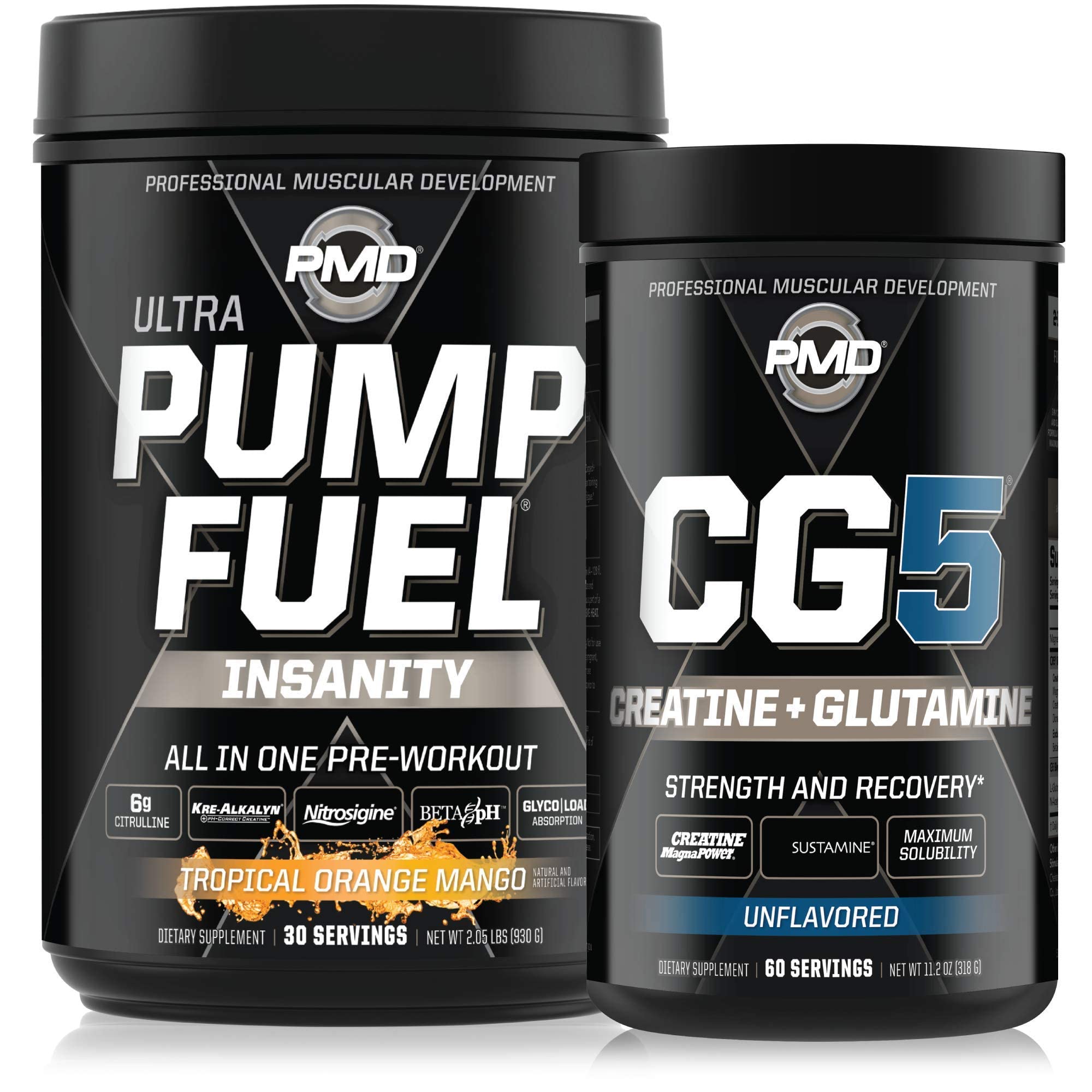 PMD Sports Ultra Pump Fuel Insanity - Pre Workout - Tropical Orange Mango (30 Servings) PMD buy supplements canada