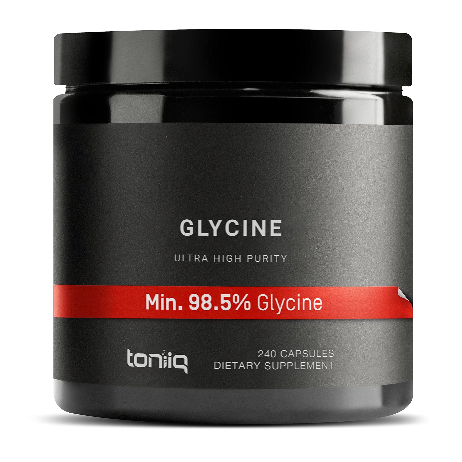 Toniiq 1300mg Glycine Supplements - 4 Month Supply - Min. 98.5%+ Tested Purity - Ultra High Strength and Bioavailable Glycine Powder Supplement - 240 Vegetarian Glycine Capsules - 120 Servings Toniiq buy supplements canada