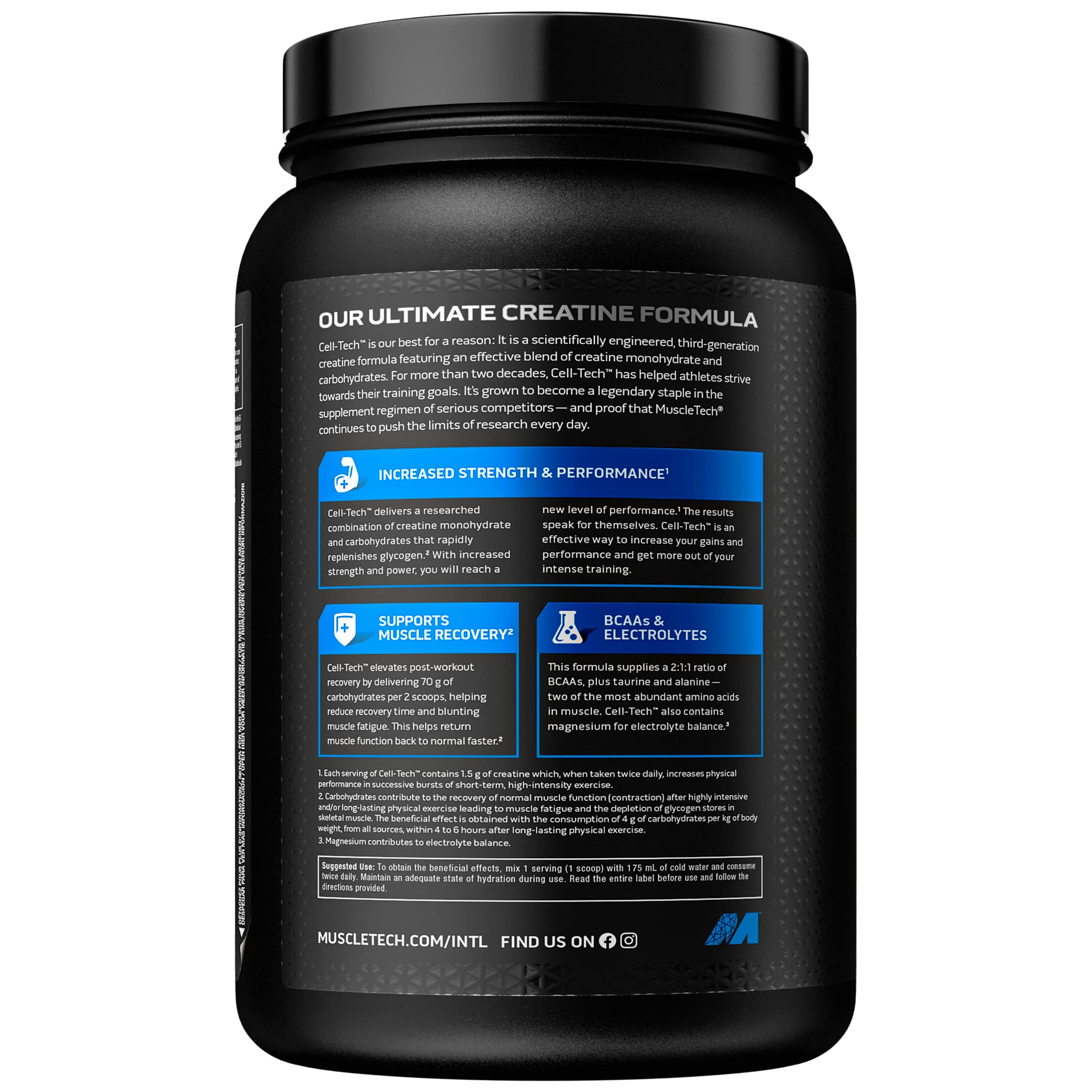 MuscleTech CellTech Creatine Monohydrate Powder, Post Workout Recovery Drink Muscletech buy supplements canada