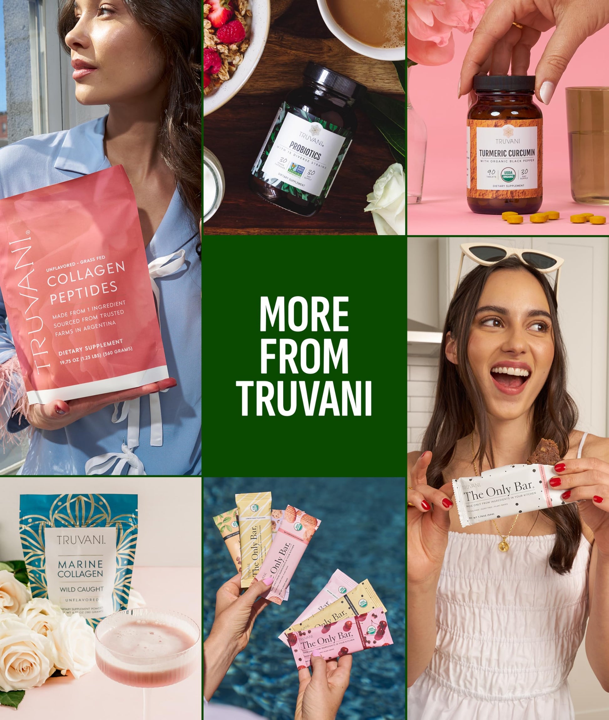 Truvani Protein + Greens Supplement | Spinach, Kale & Broccoli | 10g Organic Plant Based Protein | 20 Servings | USDA Organic | Gluten & Dairy Free Truvani buy supplements canada