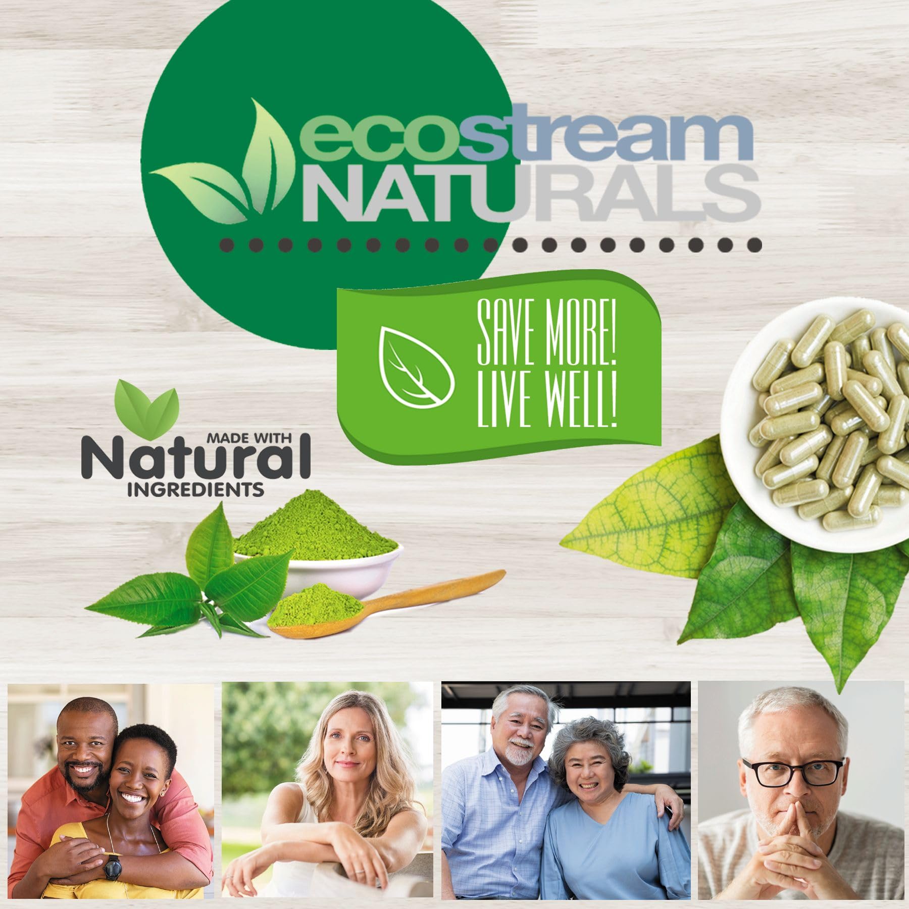ecostream Naturals Vital First Daily Greens Superfood Powder 50 Whole Super Foods with Spirulina, Chlorella, Flax Seed, Fiber and Enzymes with Organic Greens - 30 Servings ecostream Naturals buy supplements canada