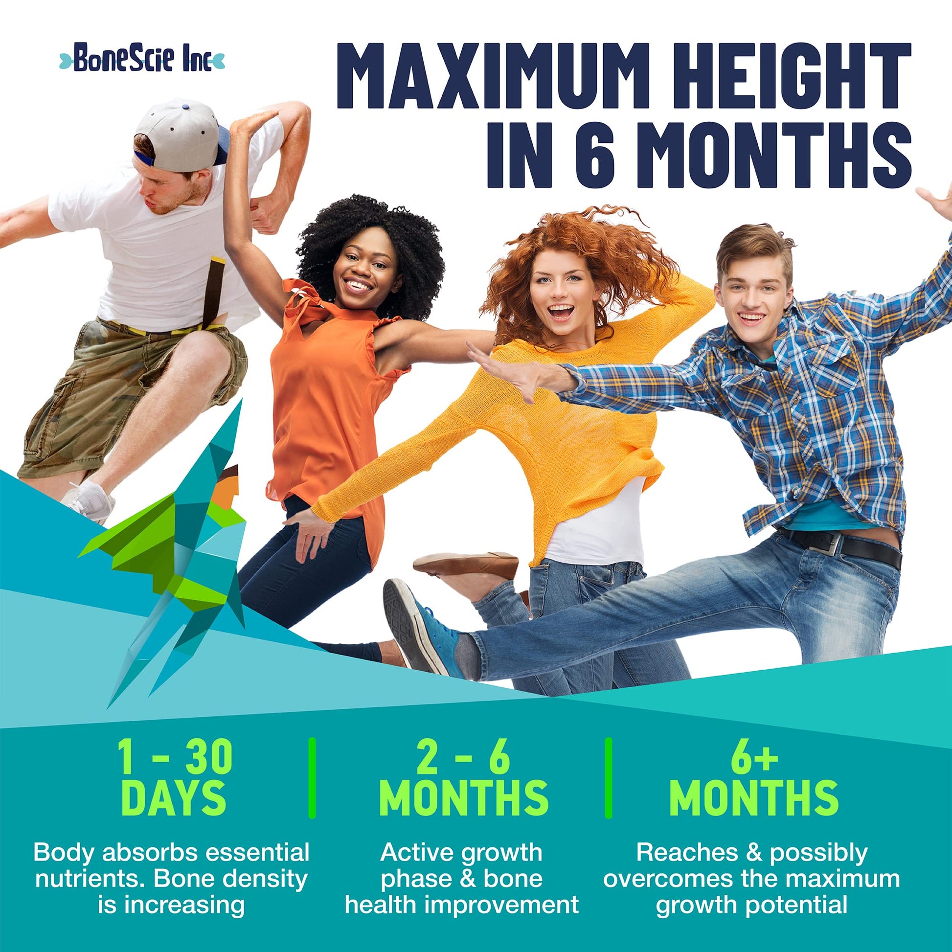 Height Growth Maximizer - Made in USA - Natural Height Increase Booster & Bone Growth Pills - Grow Taller Supplement for Adults, Teens & Kids - Vitamins for Boys & Girls to Get Taller - 120 capsules BONESCIE INC buy supplements canada