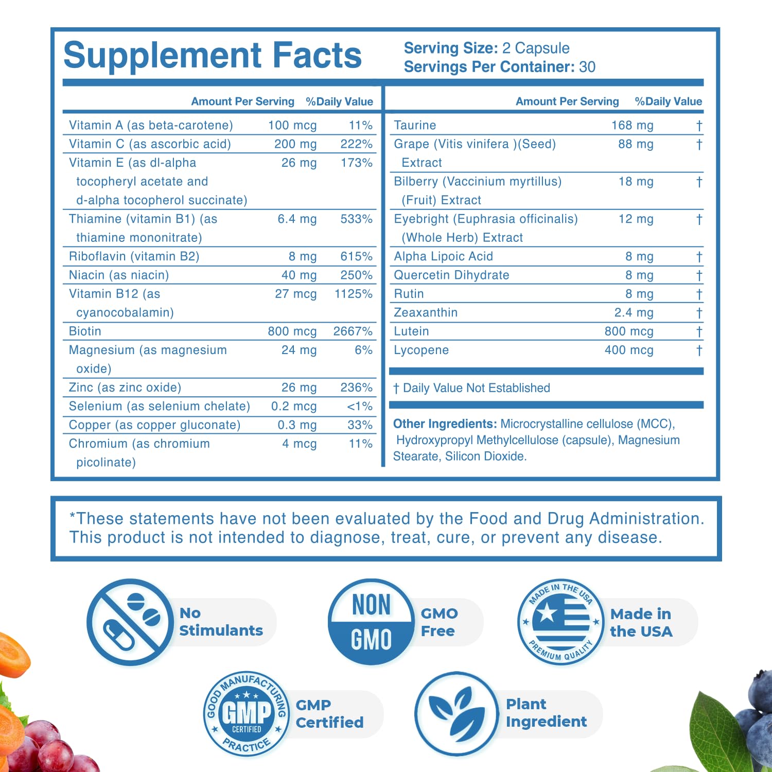SIGHT EASY - Eye Vitamins & Mineral Supplements with Lutein & Zeaxanthin, Vitamin C, Vitamin E, Zinc and Bilberry for Healthy Vision and Eye Function Support - 60 Capsules, 1 Month Supply Nature’s NutriWave buy supplements canada