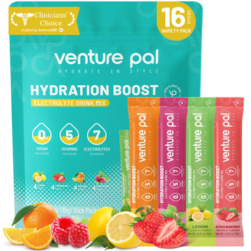 Venture Pal Sugar Free Electrolytes Powder Packets - Liquid Daily IV Hydration Packets | Instantly Hydrating & Party Recovery | 5 Vitamins & 7 Electrolytes Venture Pal buy supplements canada