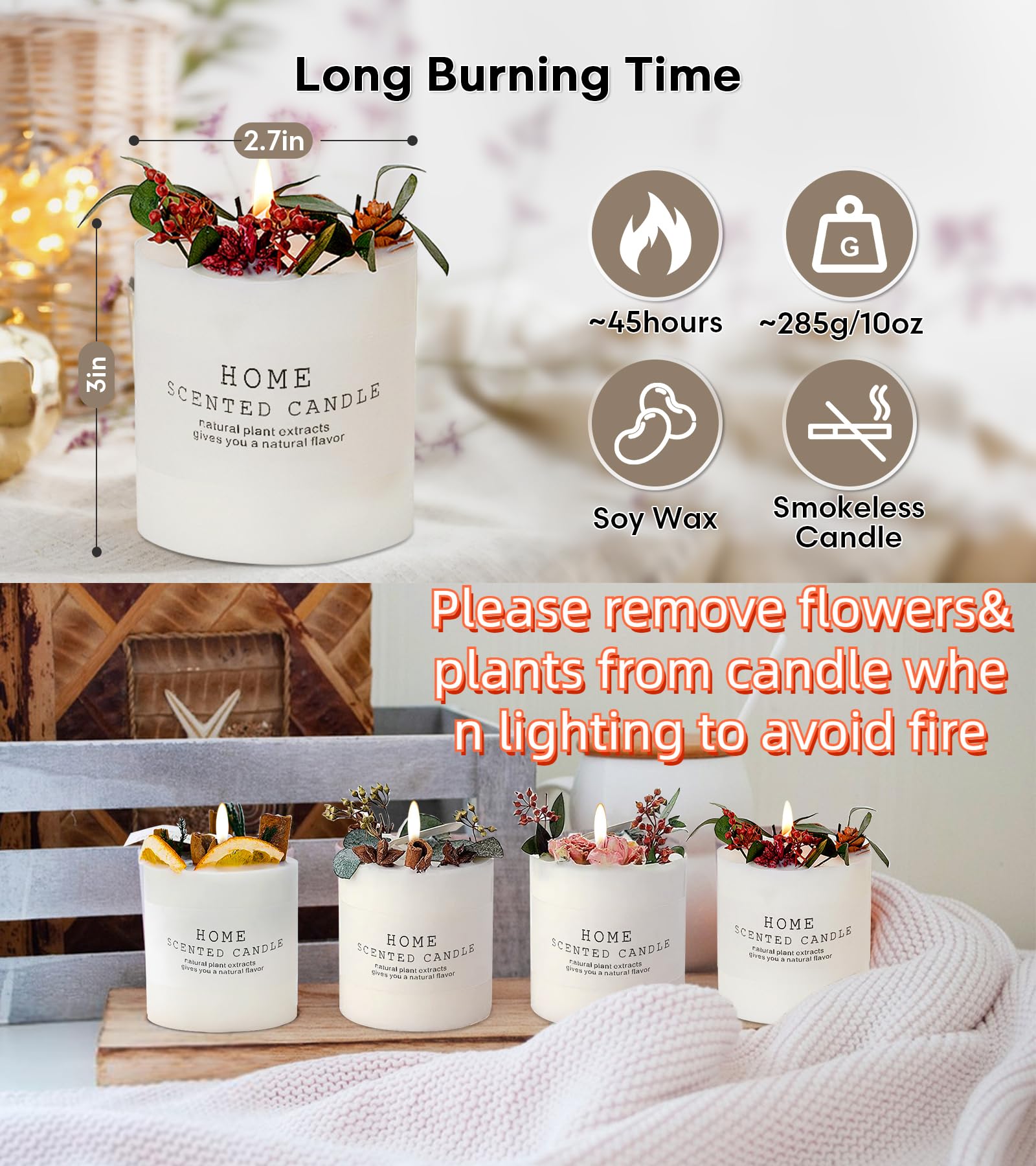 Candles Clearance | Eucalyptus & Orange Aromatherapy Candles | 10 oz Scented Candles Homarom buy supplements canada
