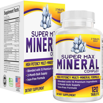 2-Month Multimineral Supplement Support Iron-Free Formula | Daily Multiminerals | Multi-Mineral Supplements | Minerals Complex | 60-Day Bulk Supply | 120 Tablets Elevate Recovery Supplements buy supplements canada
