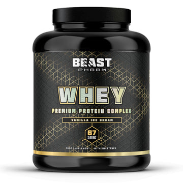 Beast Pharm | WHEY Protein Powder | 2.01kg/67 Servings | Vanilla Ice Cream Beast Pharm buy supplements canada