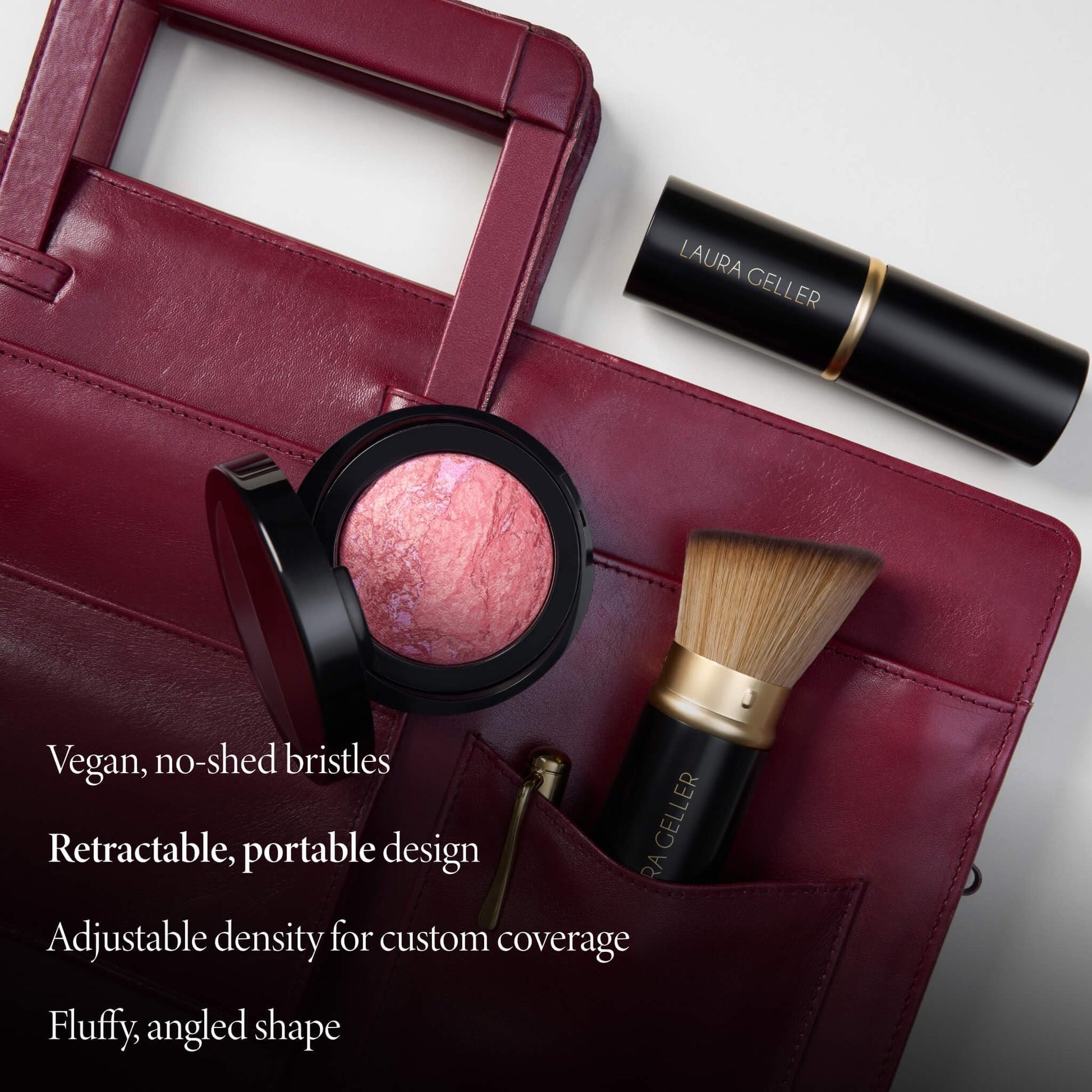 LAURA GELLER NEW YORK Cosmetic Professional Makeup Brushes - Cruelty-Free 02 Retractable Angled Kabuki Brush LAURA GELLER NEW YORK buy supplements canada