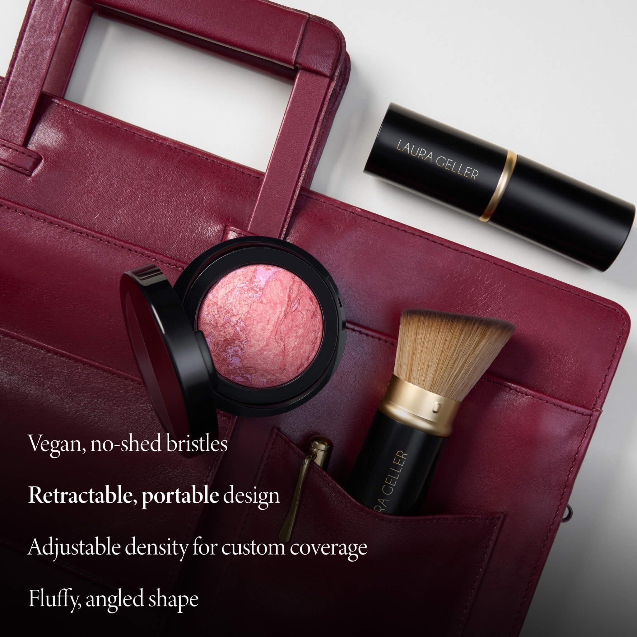 LAURA GELLER NEW YORK Cosmetic Professional Makeup Brushes - Cruelty-Free 02 Retractable Angled Kabuki Brush LAURA GELLER NEW YORK buy supplements canada