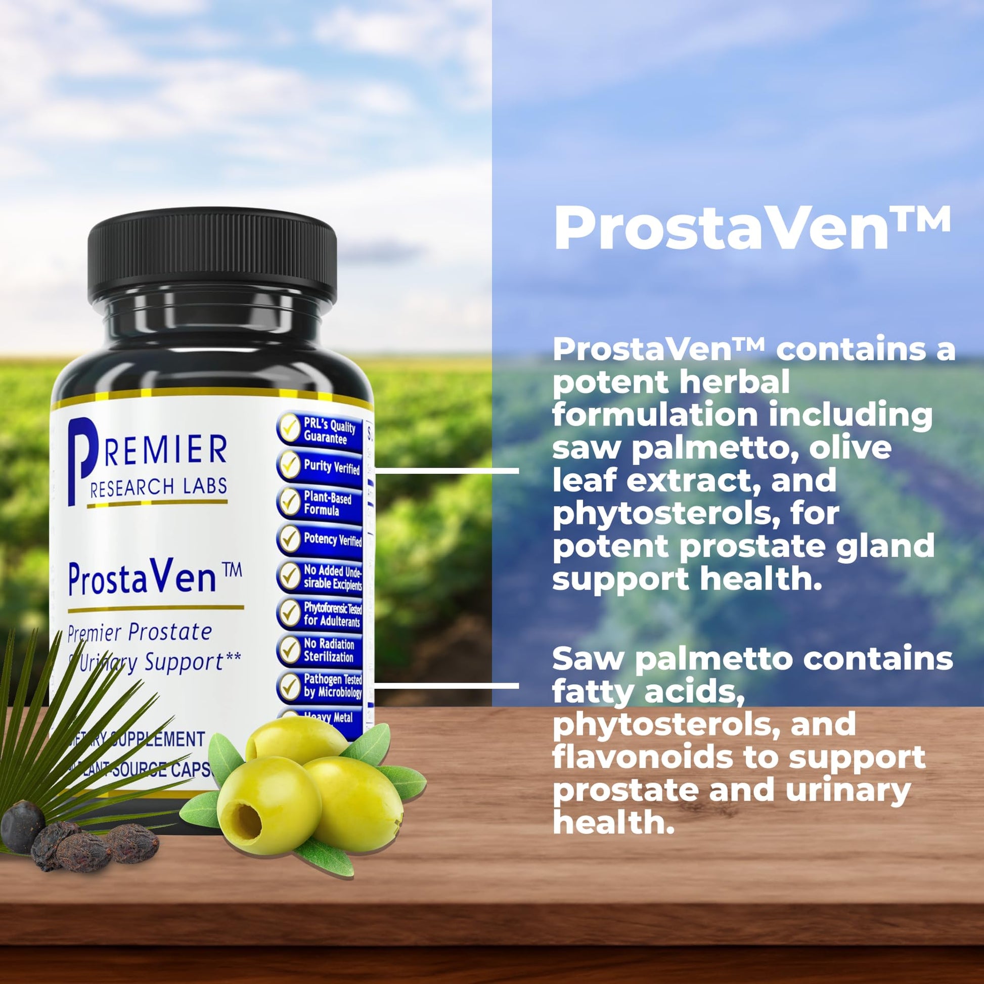 Premier Research Labs ProstaVen - Prostate Supplements for Men, Prostate Health Formula, Natural Supplement with Organic Saw Palmetto - 90 Vegetarian Capsules Premier Research Labs buy supplements canada