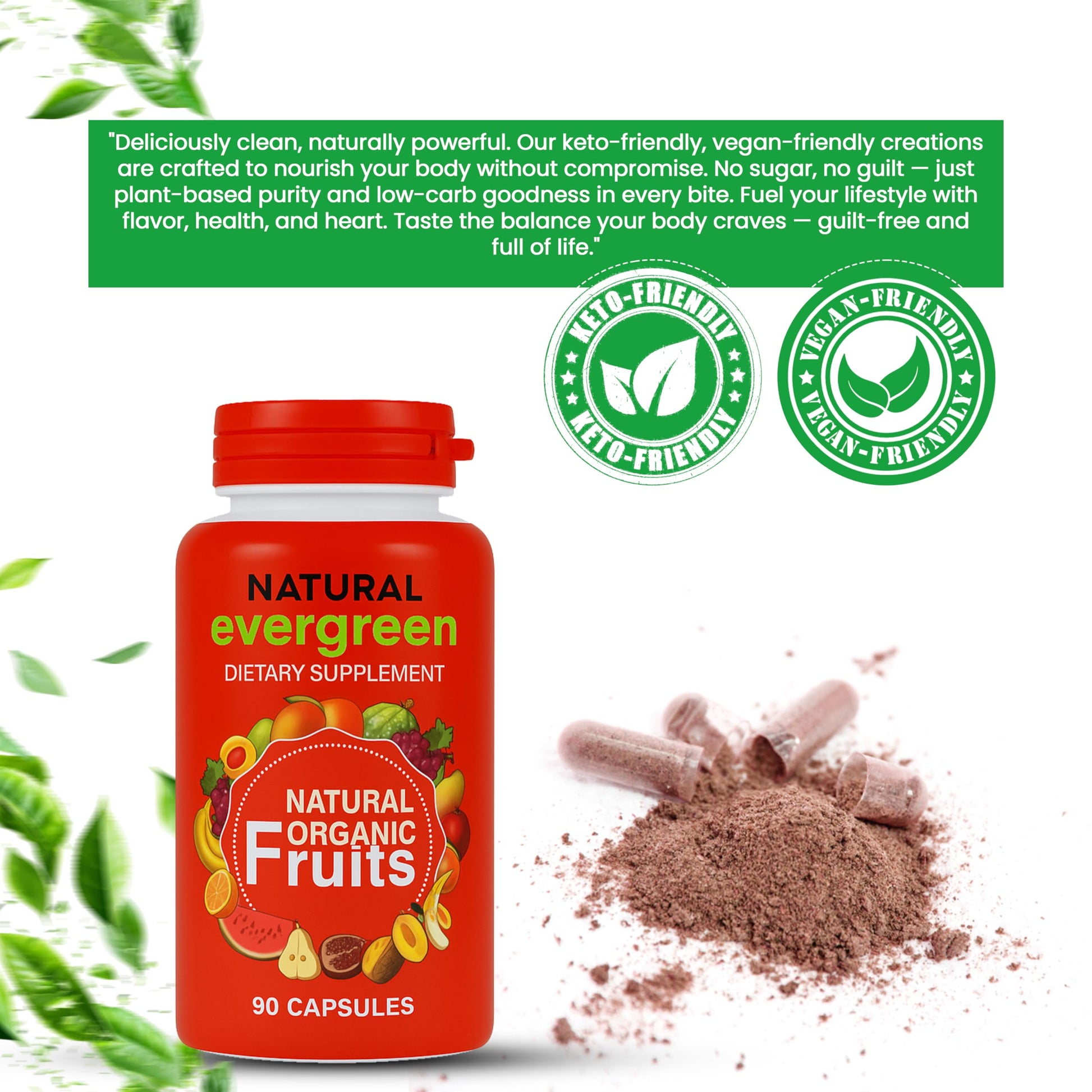 Fruit and Veggies Supplement – 100% Natural Super Greens Blend with Fruits & Vegetables | Veggie Capsules for Adults & Kids | Daily Nutrient Support Packed with Natural Vitamins & Minerals Natural Evergreen buy supplements canada