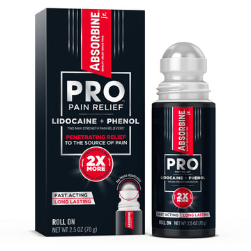 Absorbine Jr. PRO Maximum Strength Lidocaine Roll-On for Targeted Nerve and Muscle Pain Relief, 4% Lidocaine + 1.5% Phenol, Fast Acting & Long Lasting, 2.5 oz ABSORBINE JR. buy supplements canada