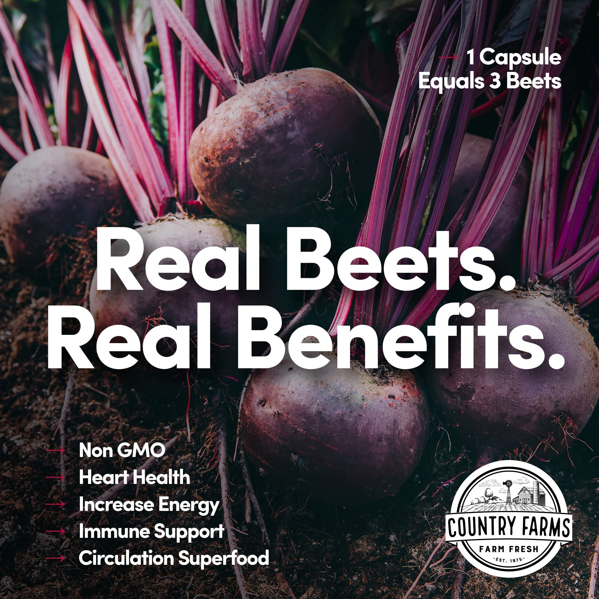 COUNTRY FARMS Bountiful Beets Root Capsules, Wholefood Beet Extract Superfood COUNTRY FARMS buy supplements canada