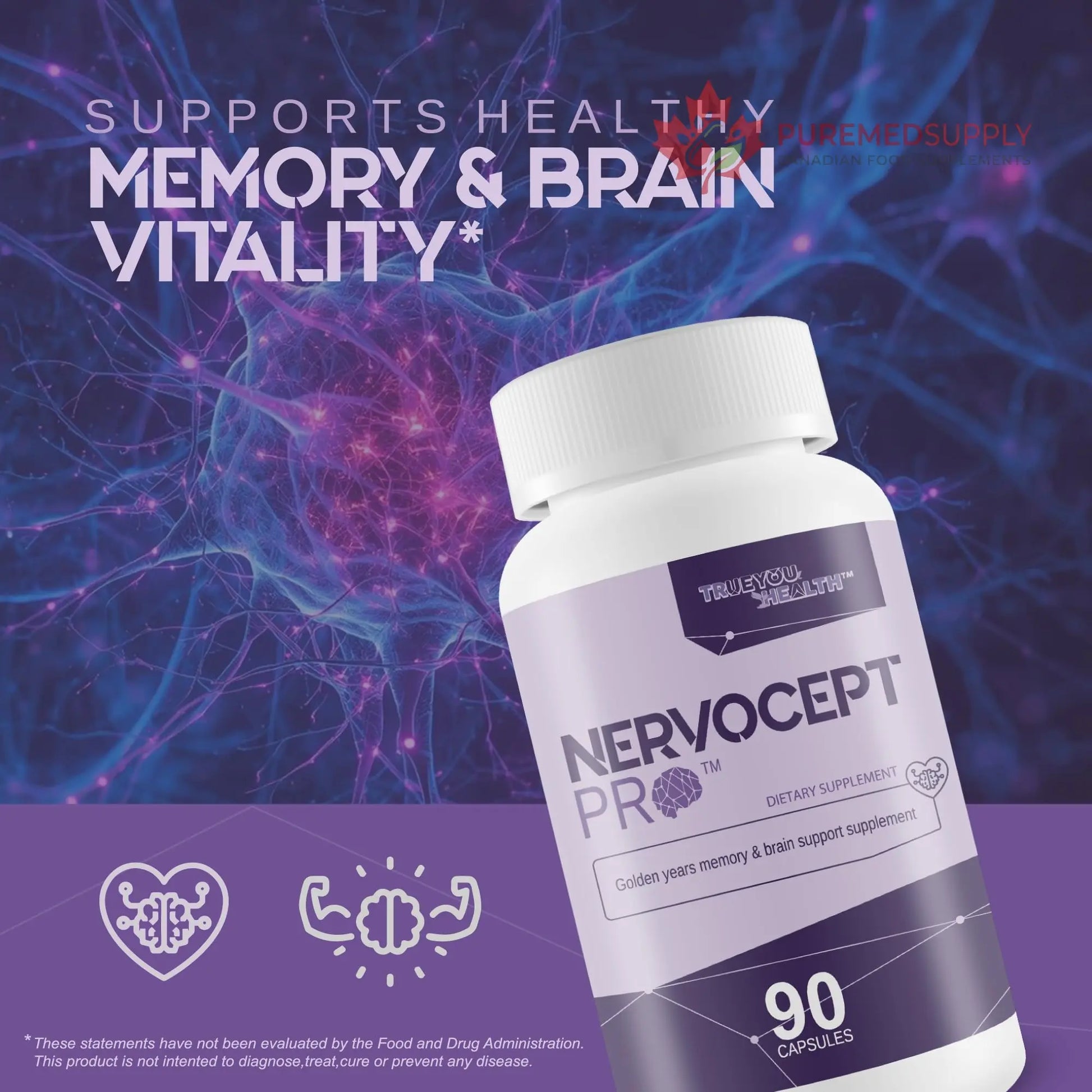 Nervocept Pro - Our Best Nerve Support Capsules - Lions Mane, Magnesium, Vitamin B For Nerve Repair - Vitamin D for Nerves - Lions Mane Memory & Nerve Support - Vitamin B12 Nerve Support True You Health buy supplements canada