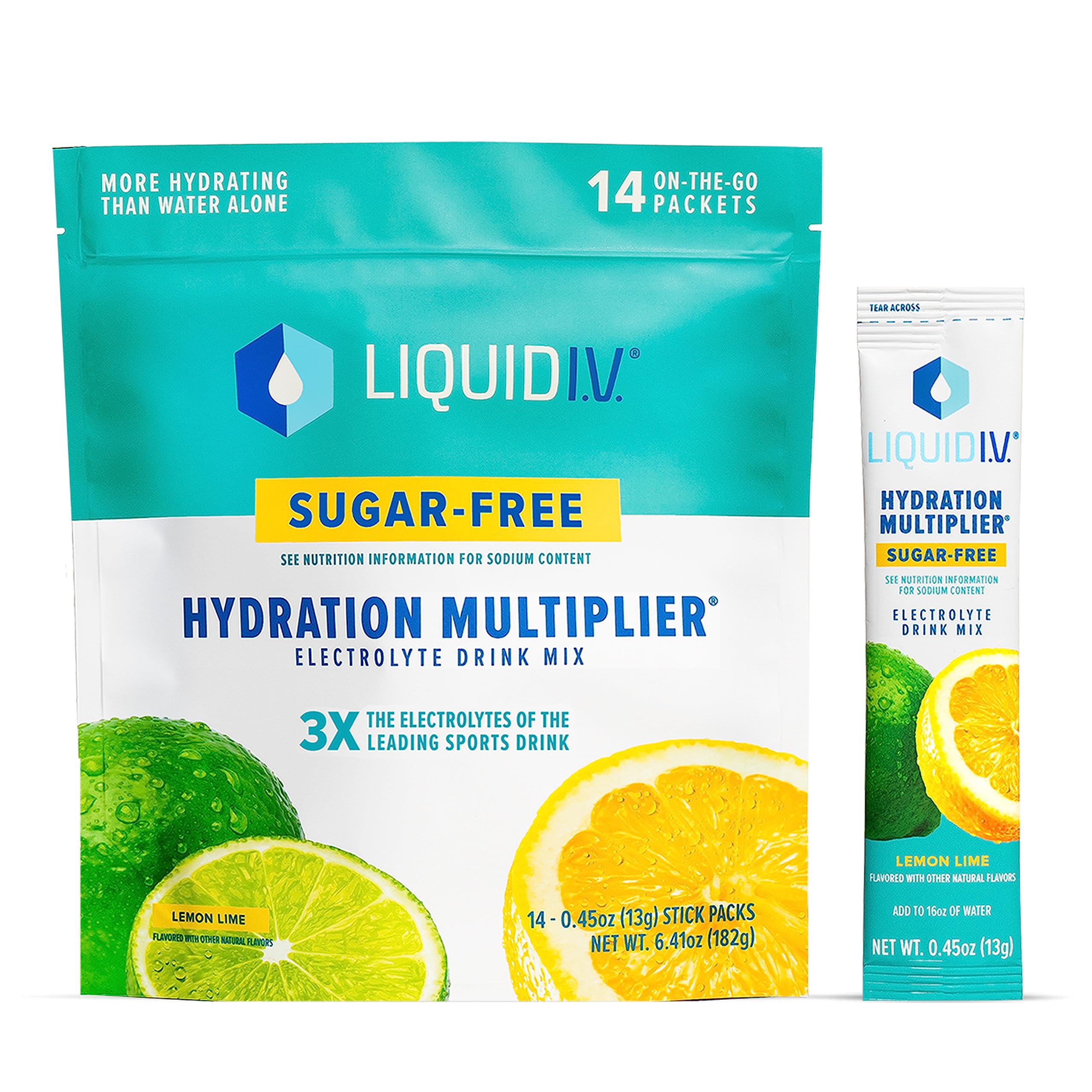 Liquid I.V. Sugar-Free Hydration Multiplier - Lemon Lime – Hydration Powder Packets  Liquid I.V. buy supplements canada