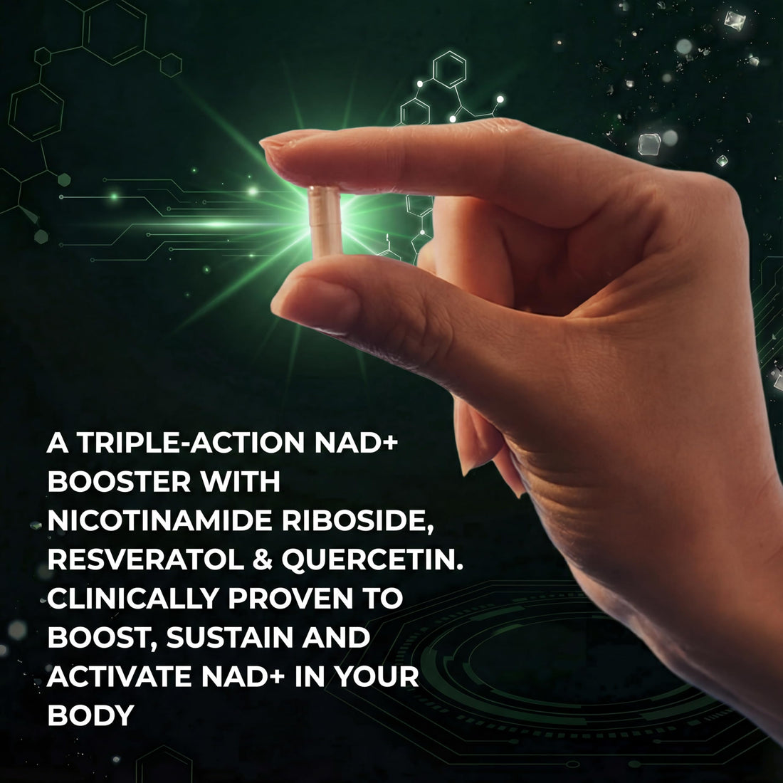 VivaThrive Advanced NAD+ Complex - NMNH Supplement Alternative - 50 Day Supply - Triple Action NAD+ Supplement - Nicotinamide Riboside - Resveratrol - Quercetin - Third-Party Tested - Made in USA VivaThrive buy supplements canada